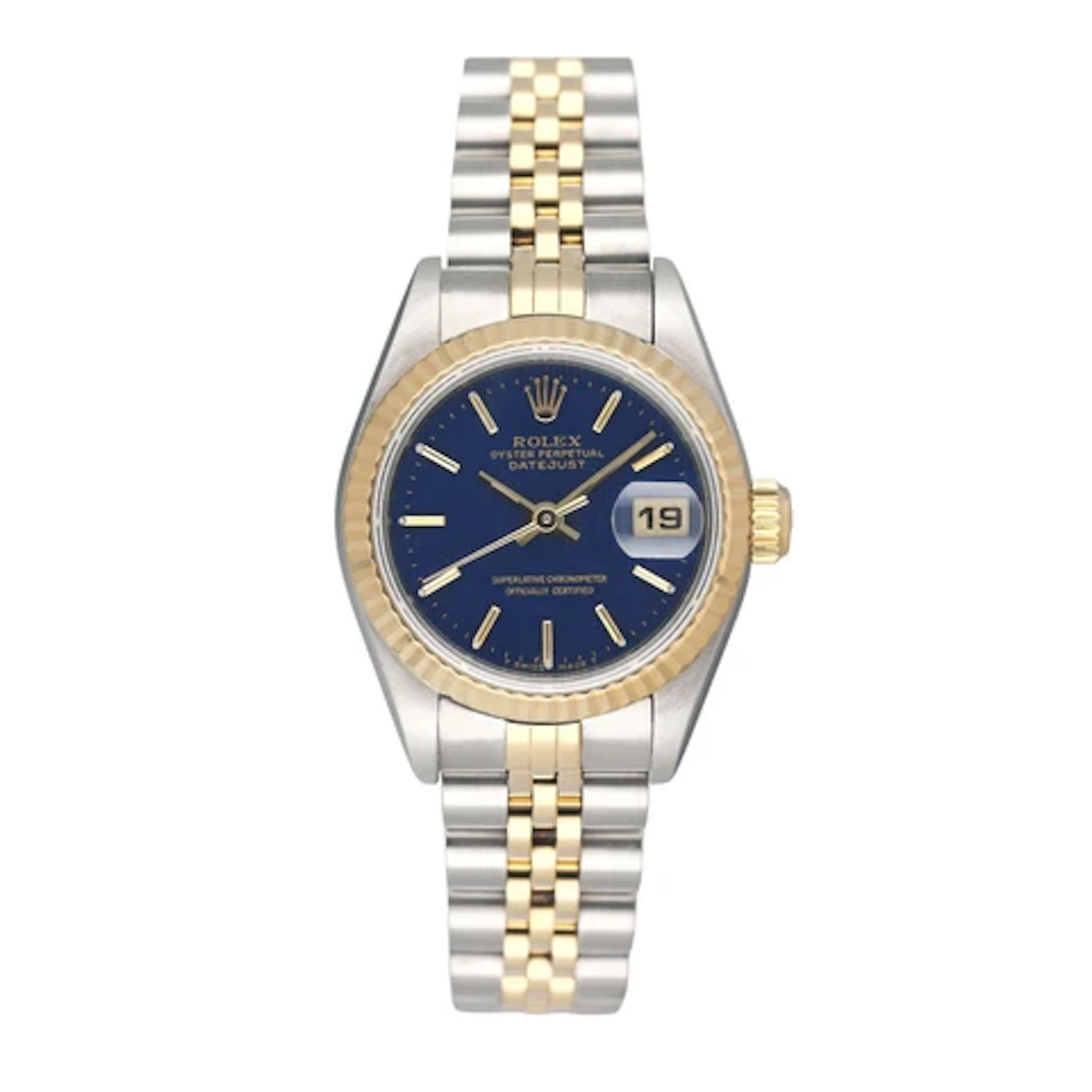Rolex Datejust 69173 Tapestry Blue Dial Ladies Watch