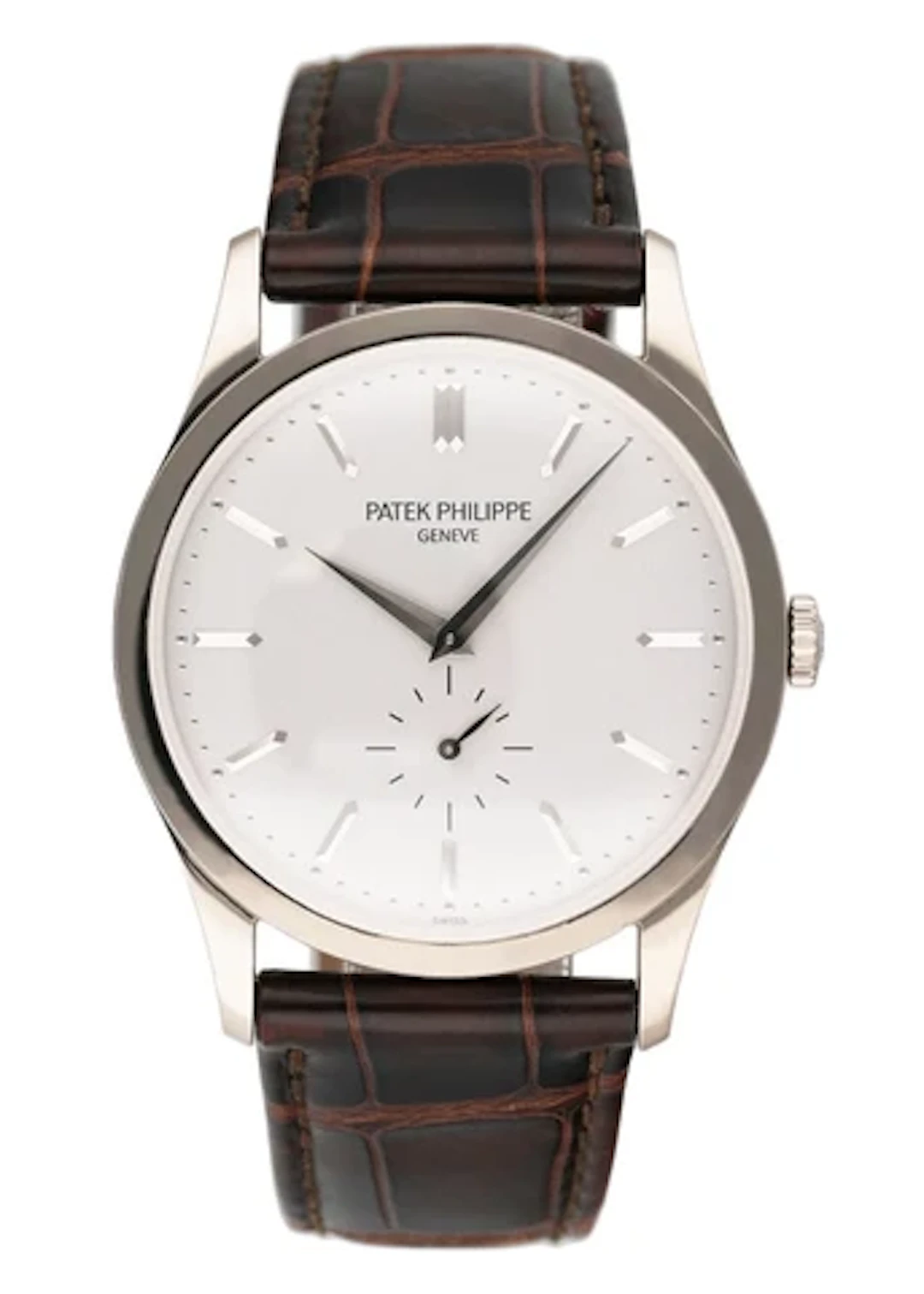 Patek Philippe Calatrava 5196G 18K White Gold Mens Watch Box Papers