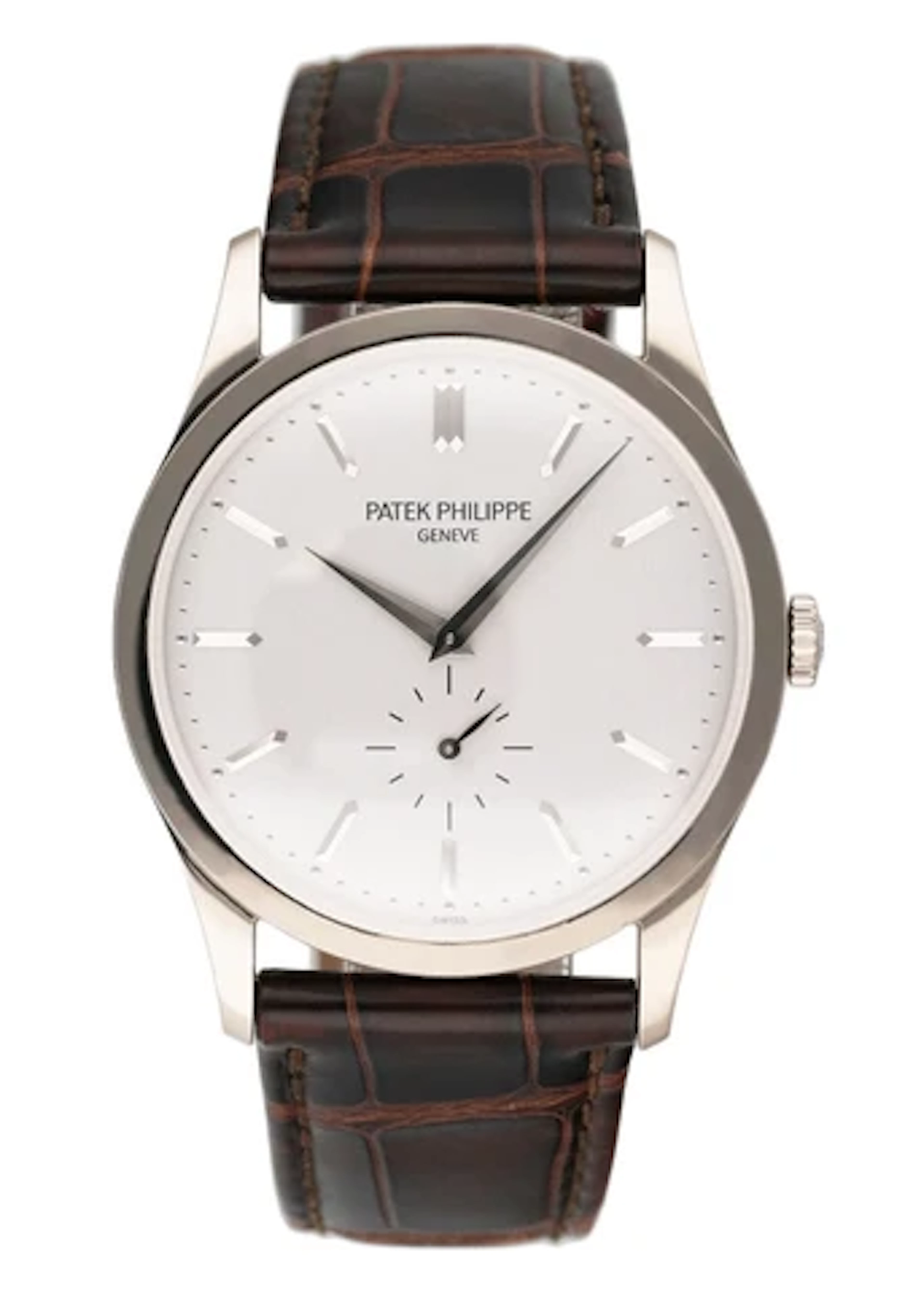 Patek Philippe Calatrava 5196G 18K White Gold Mens Watch Box Papers