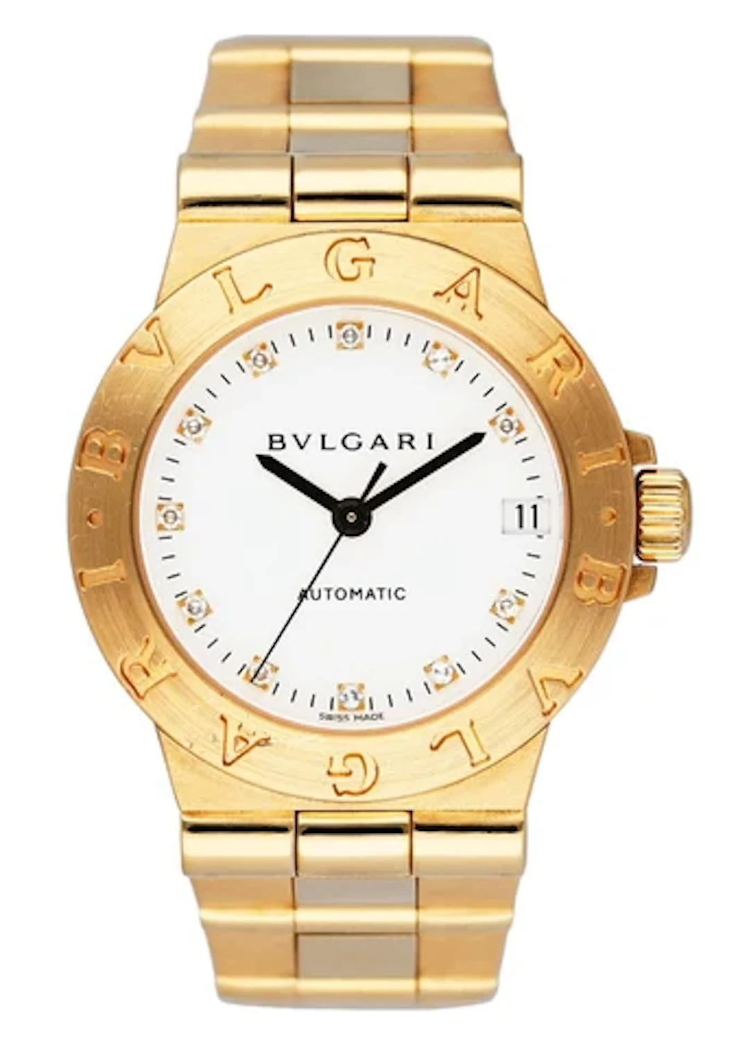 Bvlgari Diagono LCV 29 G Midsize 18K Yellow Gold Ladies Watch