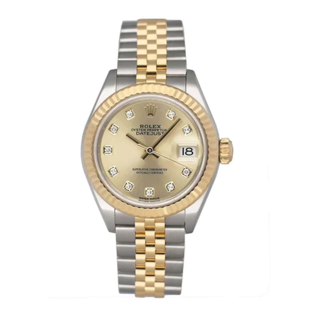 Rolex Datejust 279173 Diamond Champagne Dial Ladies Watch Box Papers