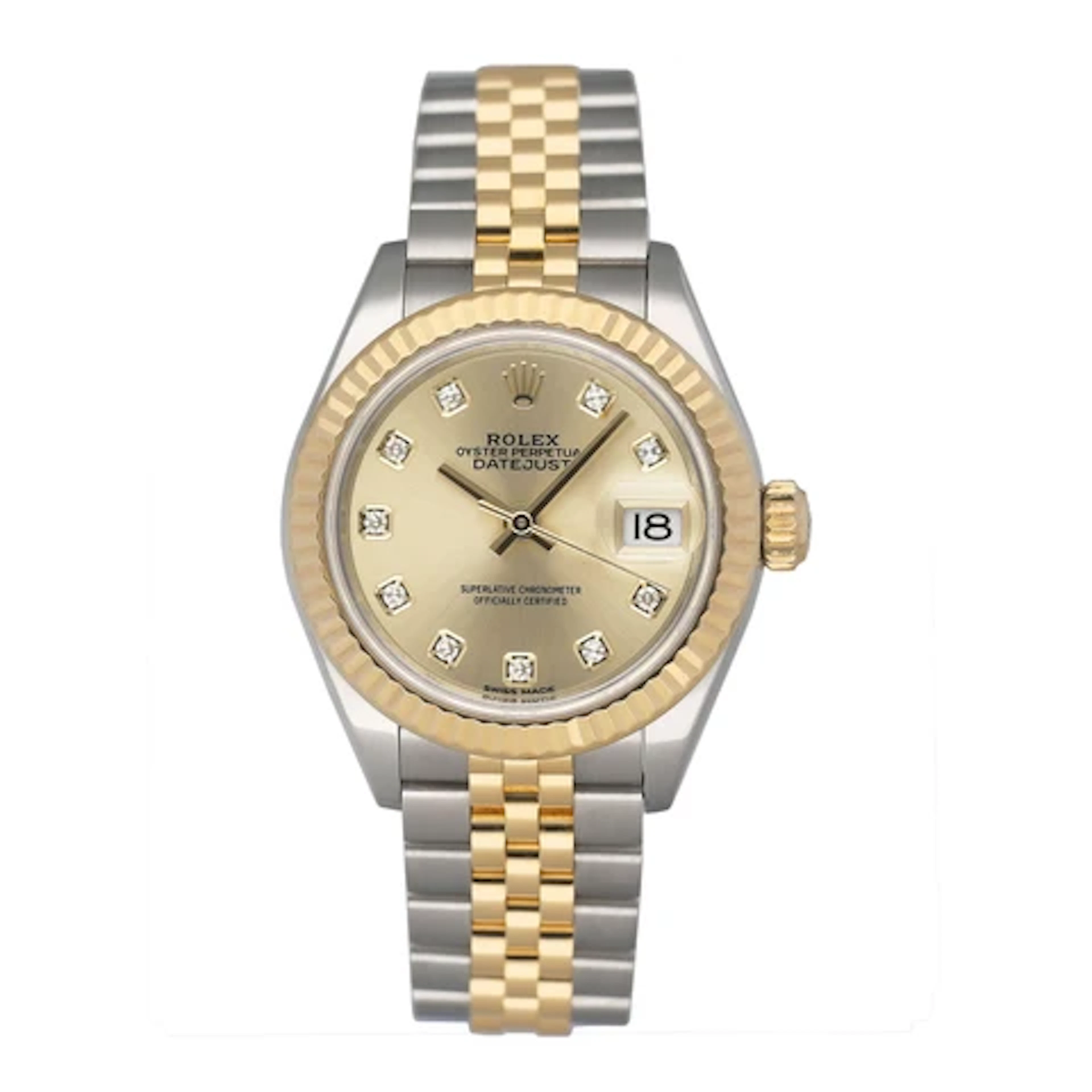Rolex Datejust 279173 Diamond Champagne Dial Ladies Watch Box Papers
