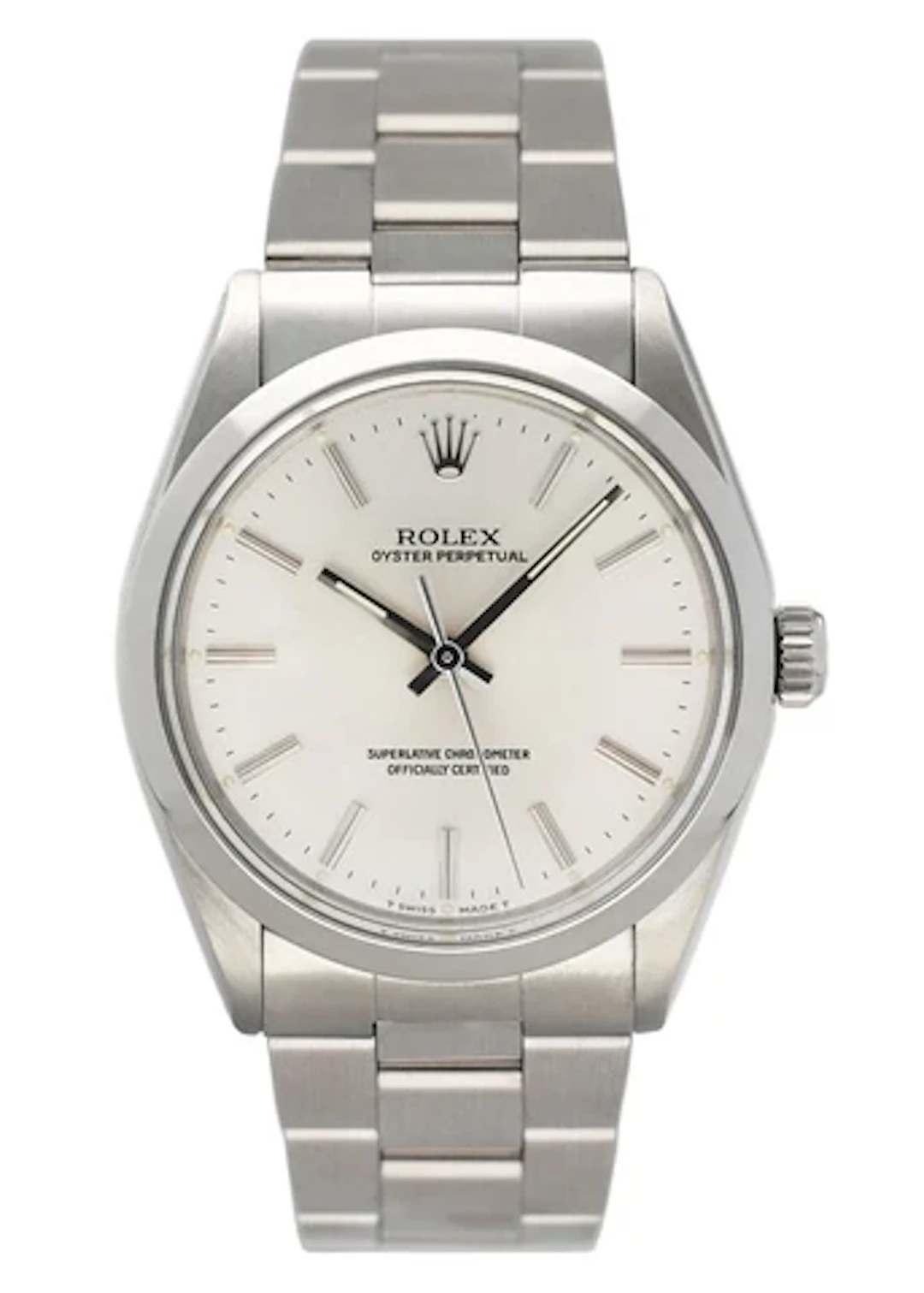 Rolex Oyster Perpetual 1002 Silver Dial Mens Watch