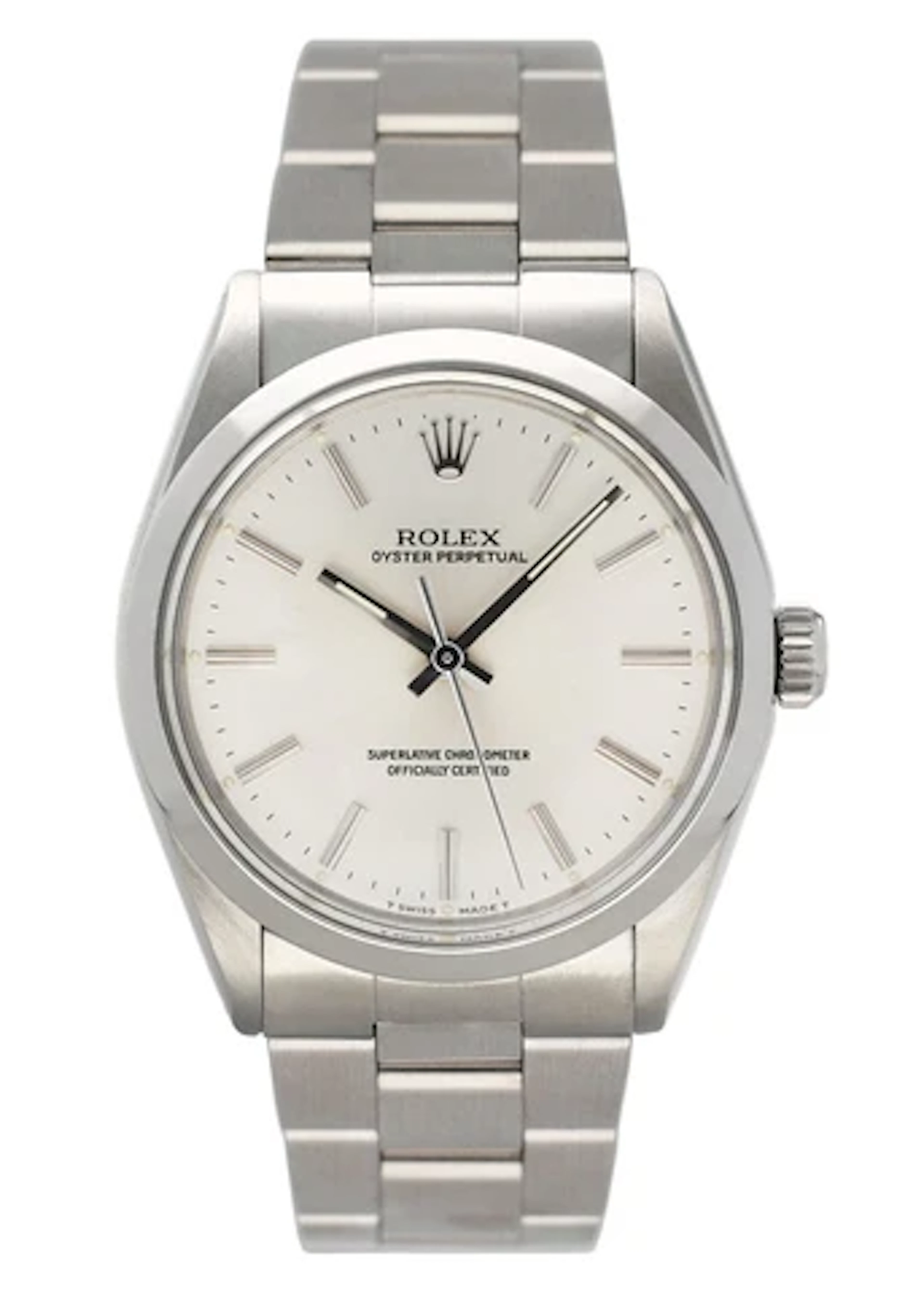 Rolex Oyster Perpetual 1002 Silver Dial Mens Watch