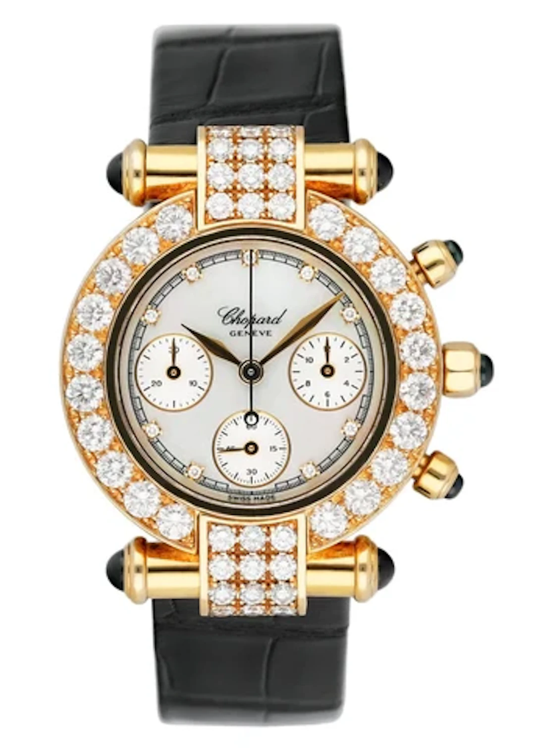 Chopard Imperiale 38/3168-23 MOP Diamond 18K Yellow Gold Ladies Watch With Box