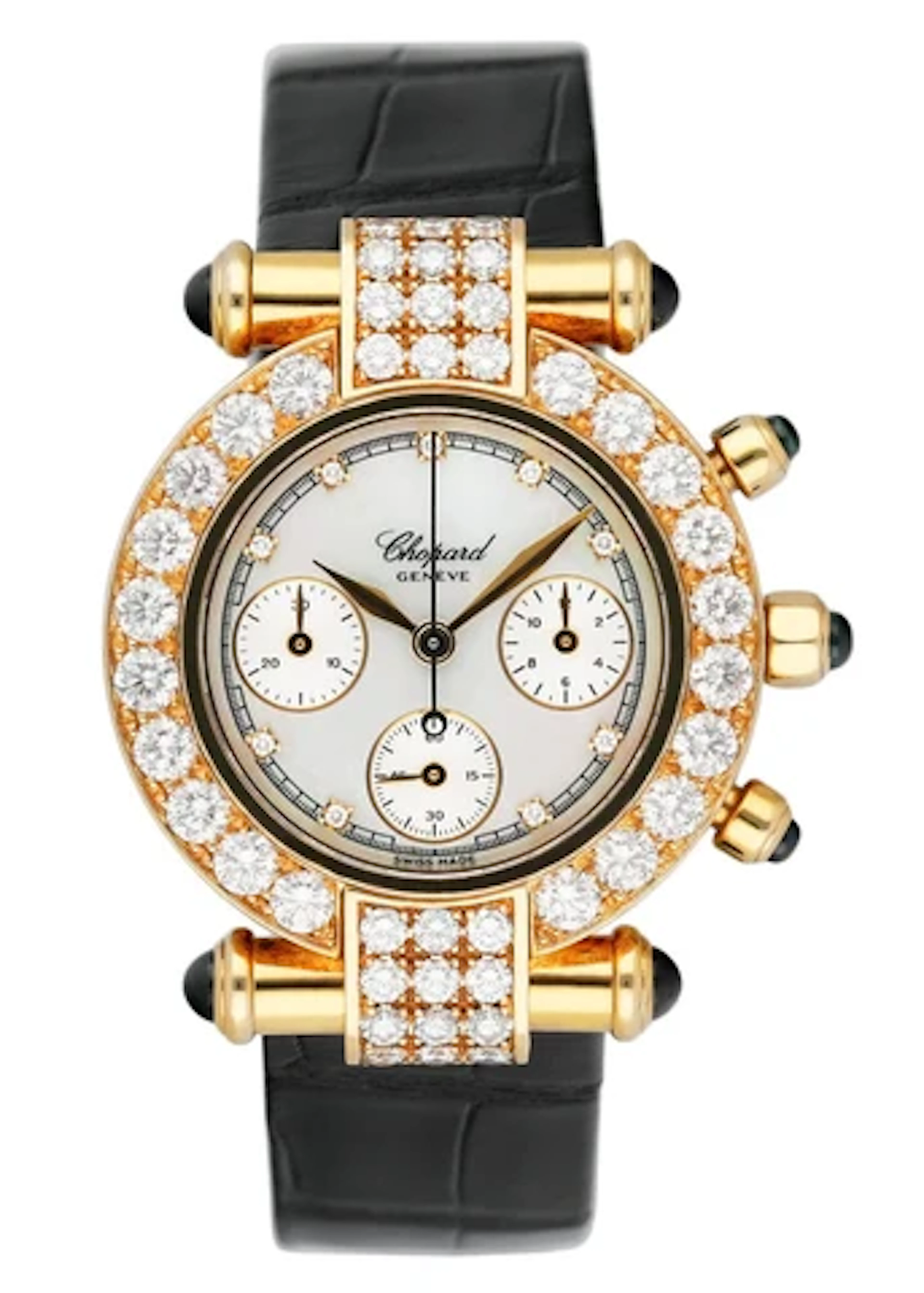 Chopard Imperiale 38/3168-23 MOP Diamond 18K Yellow Gold Ladies Watch With Box