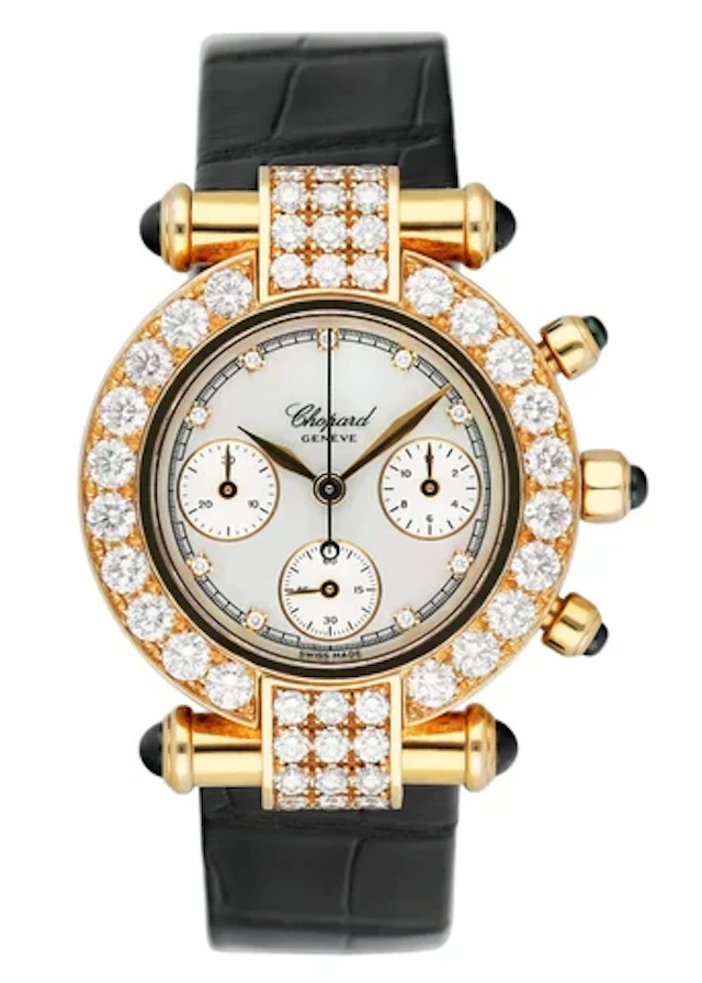 Chopard Imperiale 38/3168-23 MOP Diamond 18K Yellow Gold Ladies Watch With Box