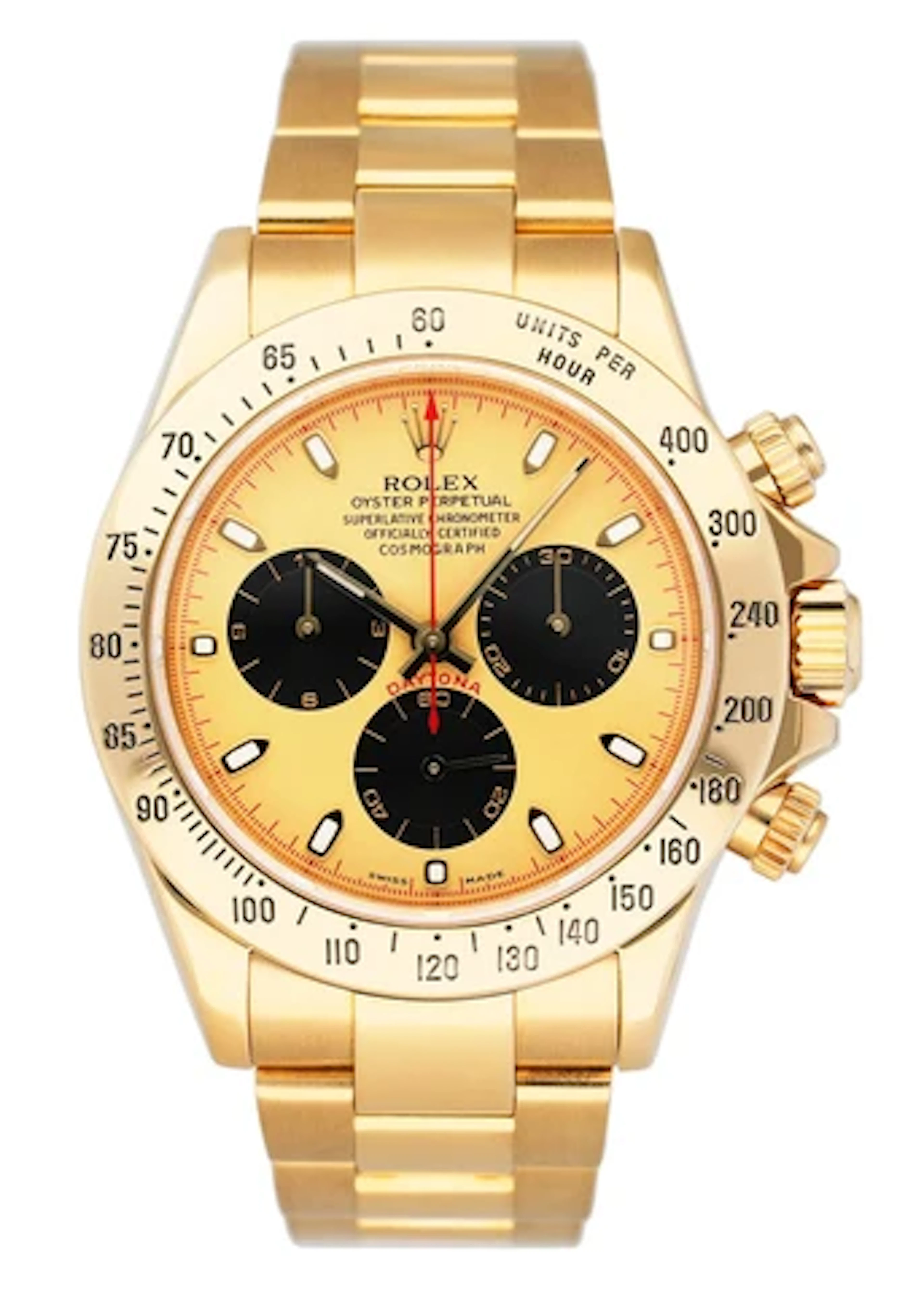 Rolex Daytona 116528 Champagne Dial Mens Watch Box Papers