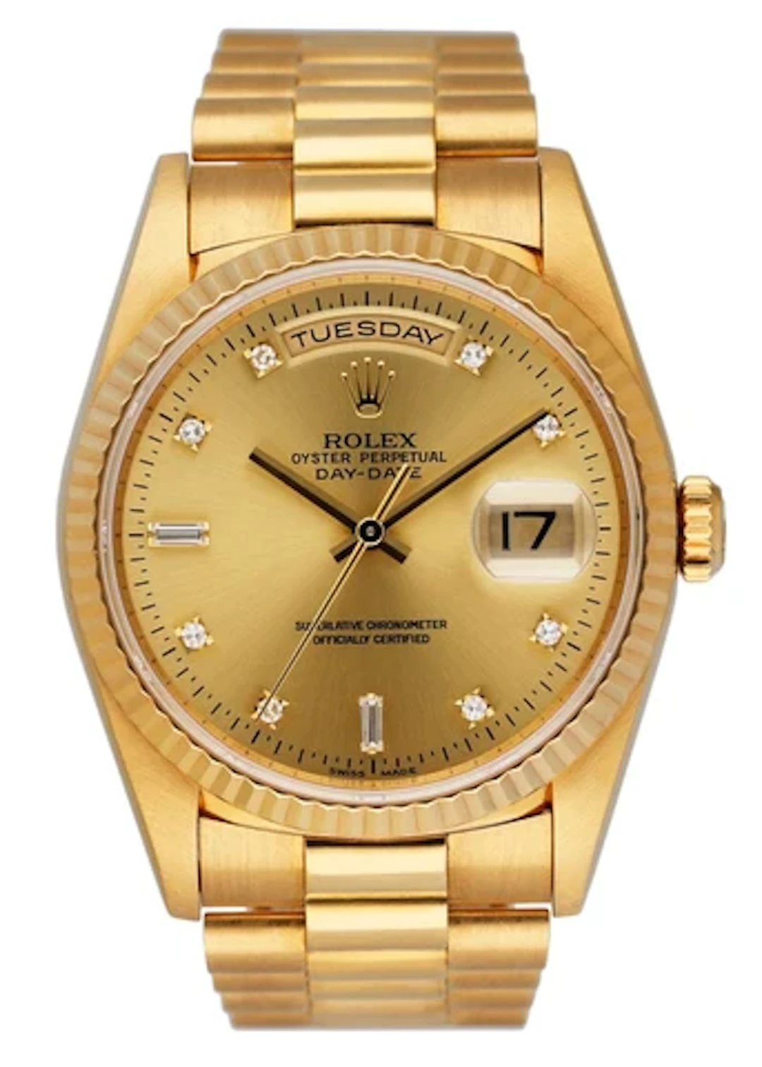 Rolex Day Date 18238 President Diamond Dial Mens Watch