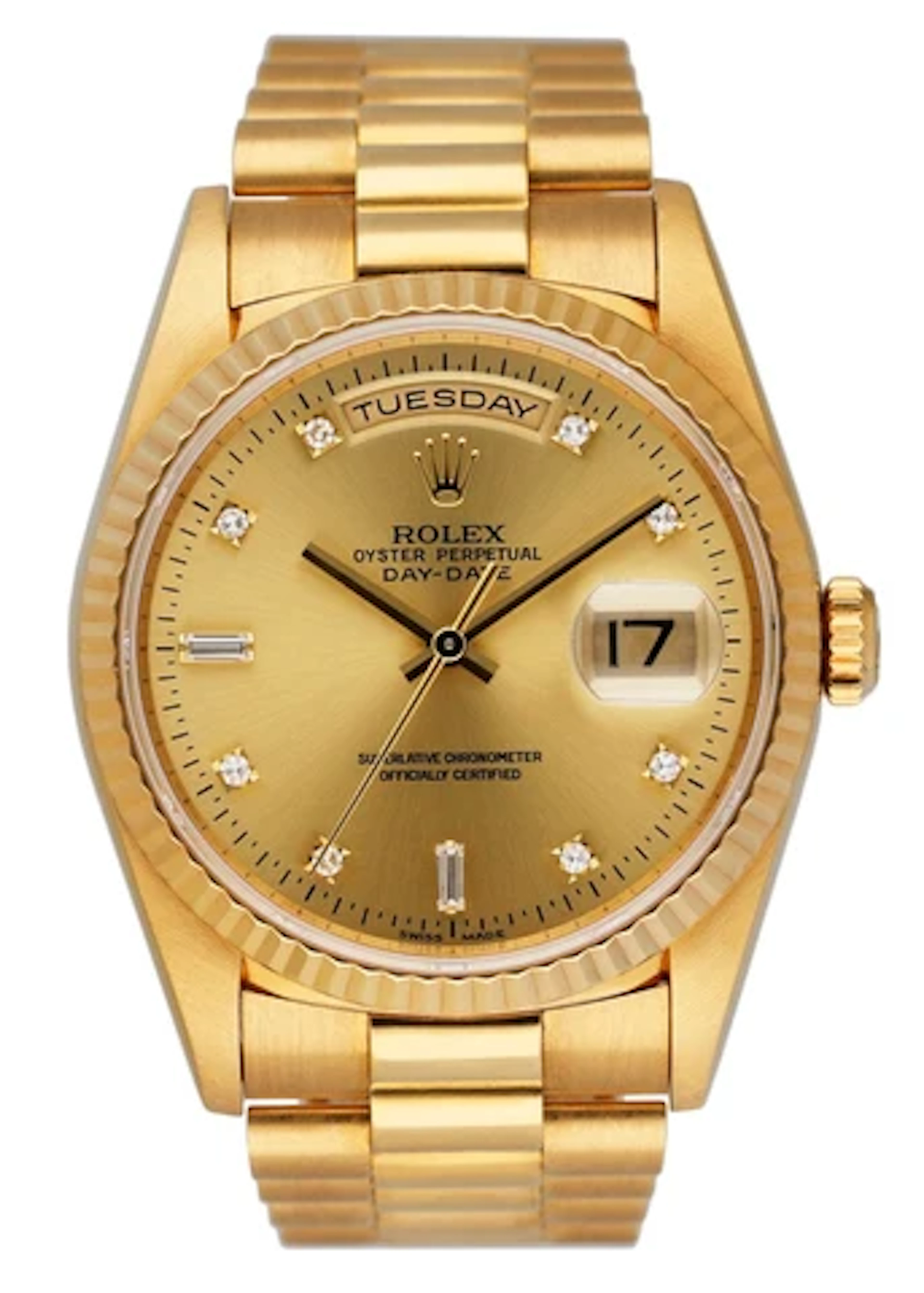 Rolex Day Date 18238 President Diamond Dial Mens Watch