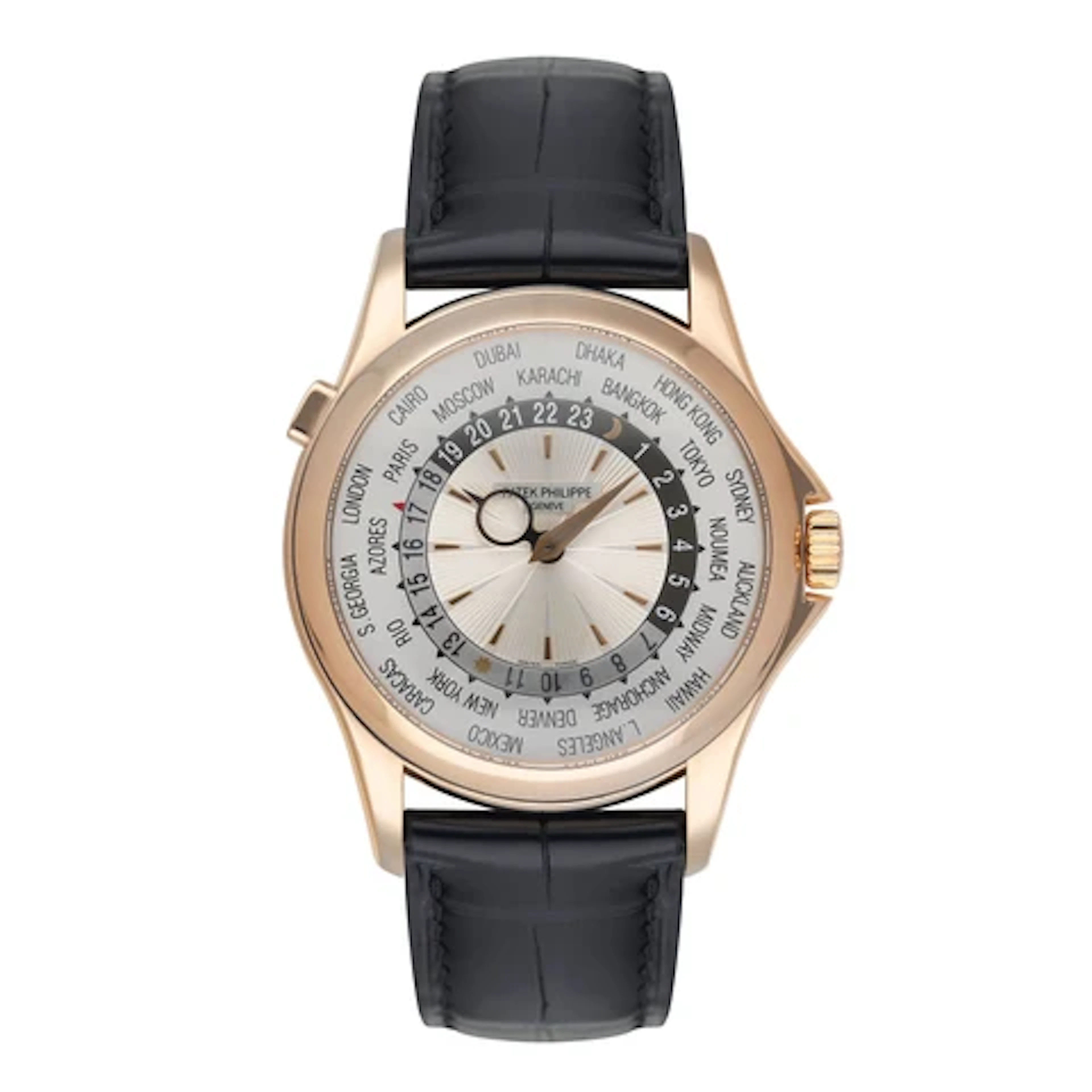 Patek Philippe World Time 5130R 18K Rose Gold Mens Watch