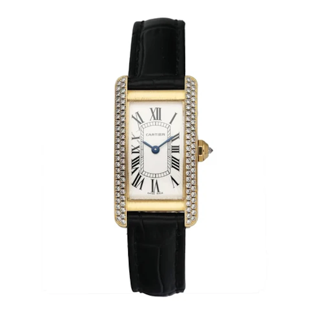 Cartier Tank Americaine WB701251 18K Yellow Gold Ladies Watch Box Papers