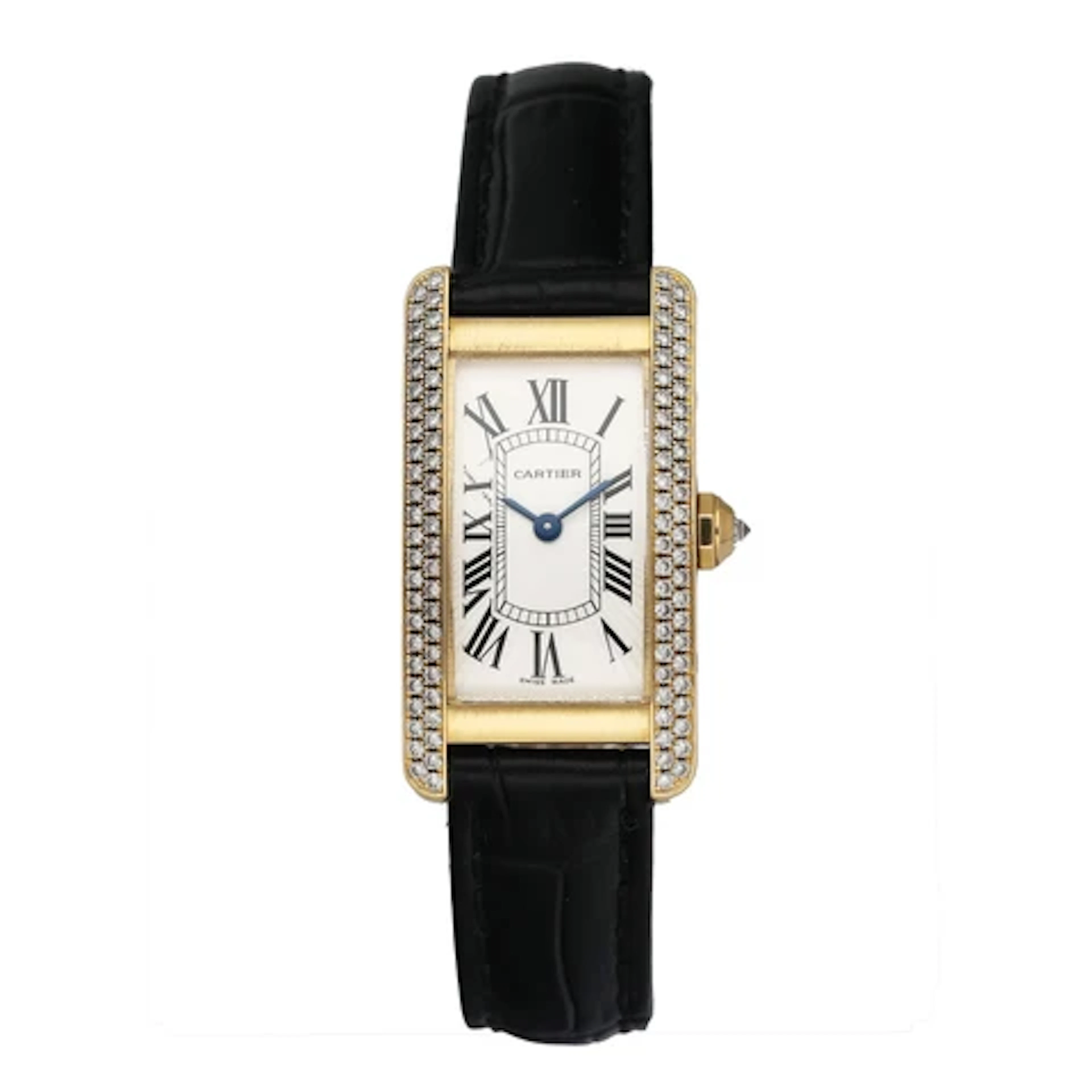 Cartier Tank Americaine WB701251 18K Yellow Gold Ladies Watch Box Papers
