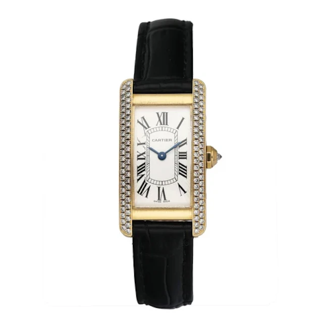 Cartier Tank Americaine WB701251 18K Yellow Gold Ladies Watch Box Papers