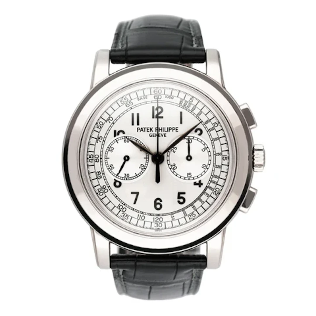 Patek Philippe Complications Chronograph 5070G Silver Dial Mens Watch