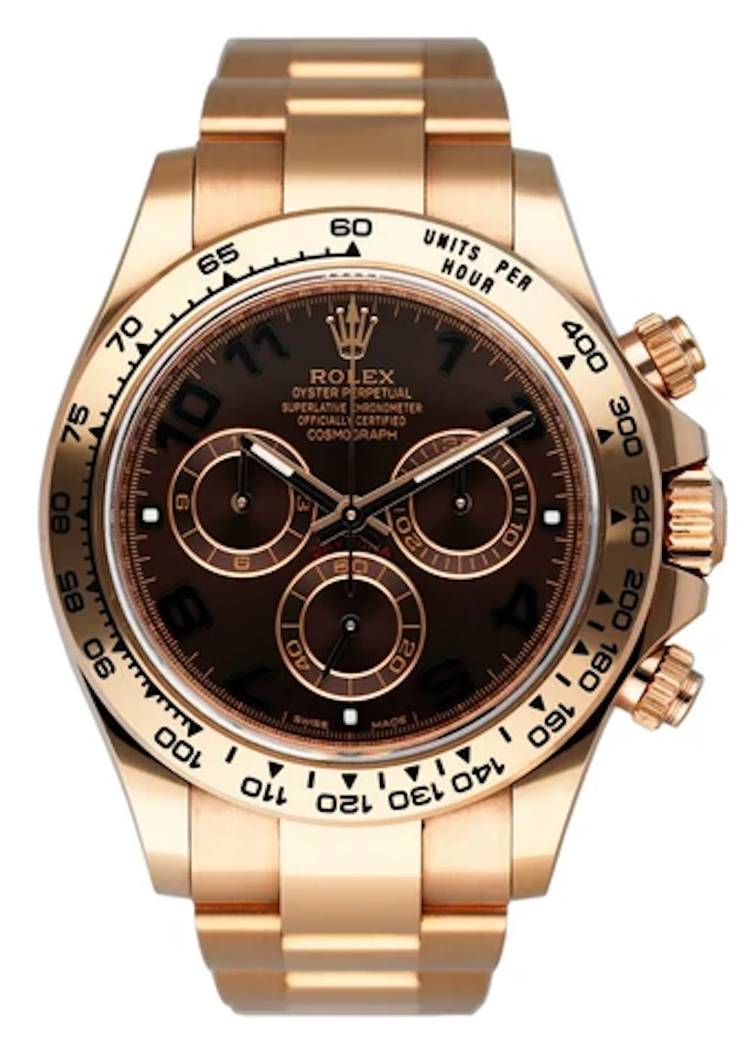 Rolex Daytona 116505 18K Rose Gold Chocolate Dial Mens Watch