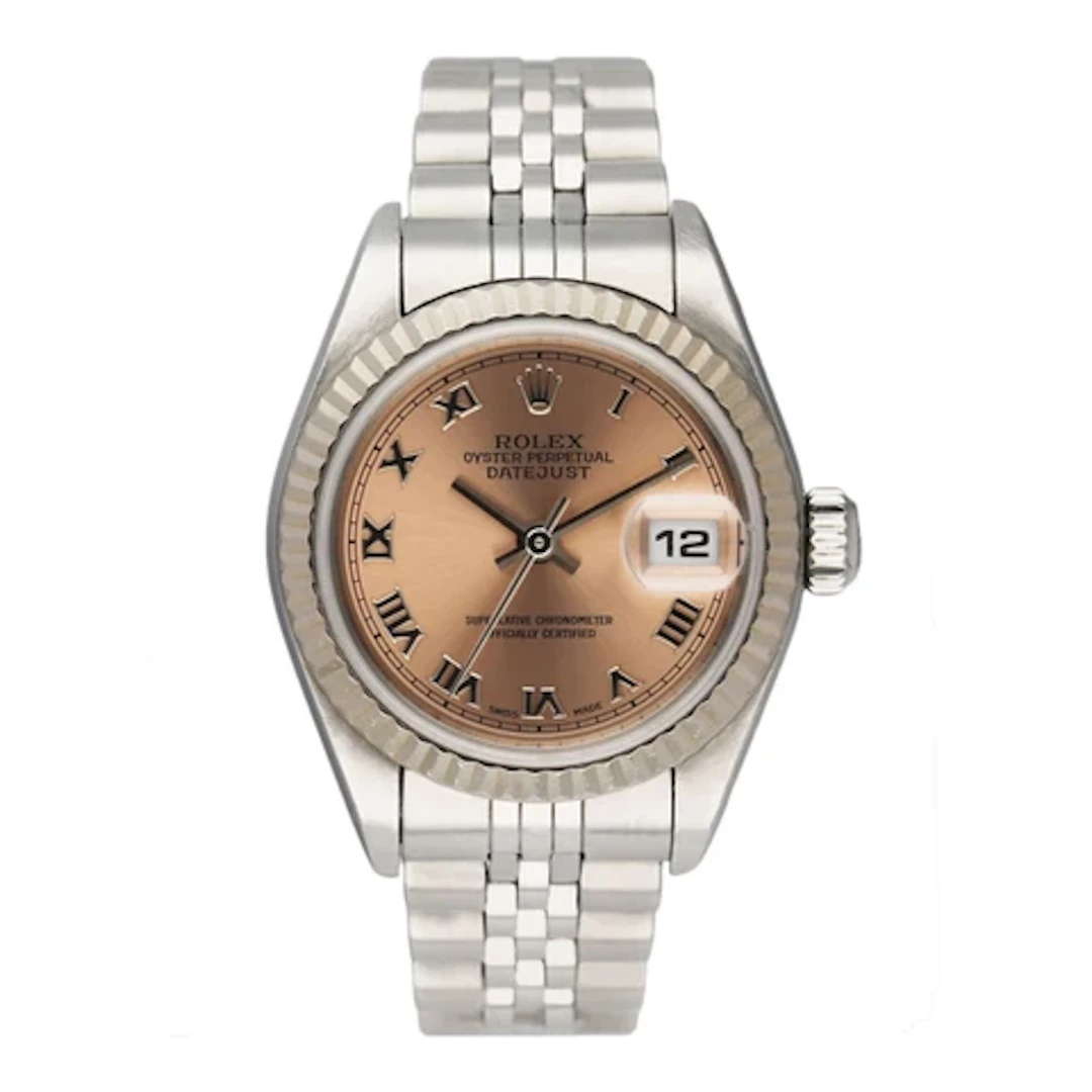 Rolex Oyster Perpetual Datejust 79174 Pink Dial Stainless Steel Ladies Watch
