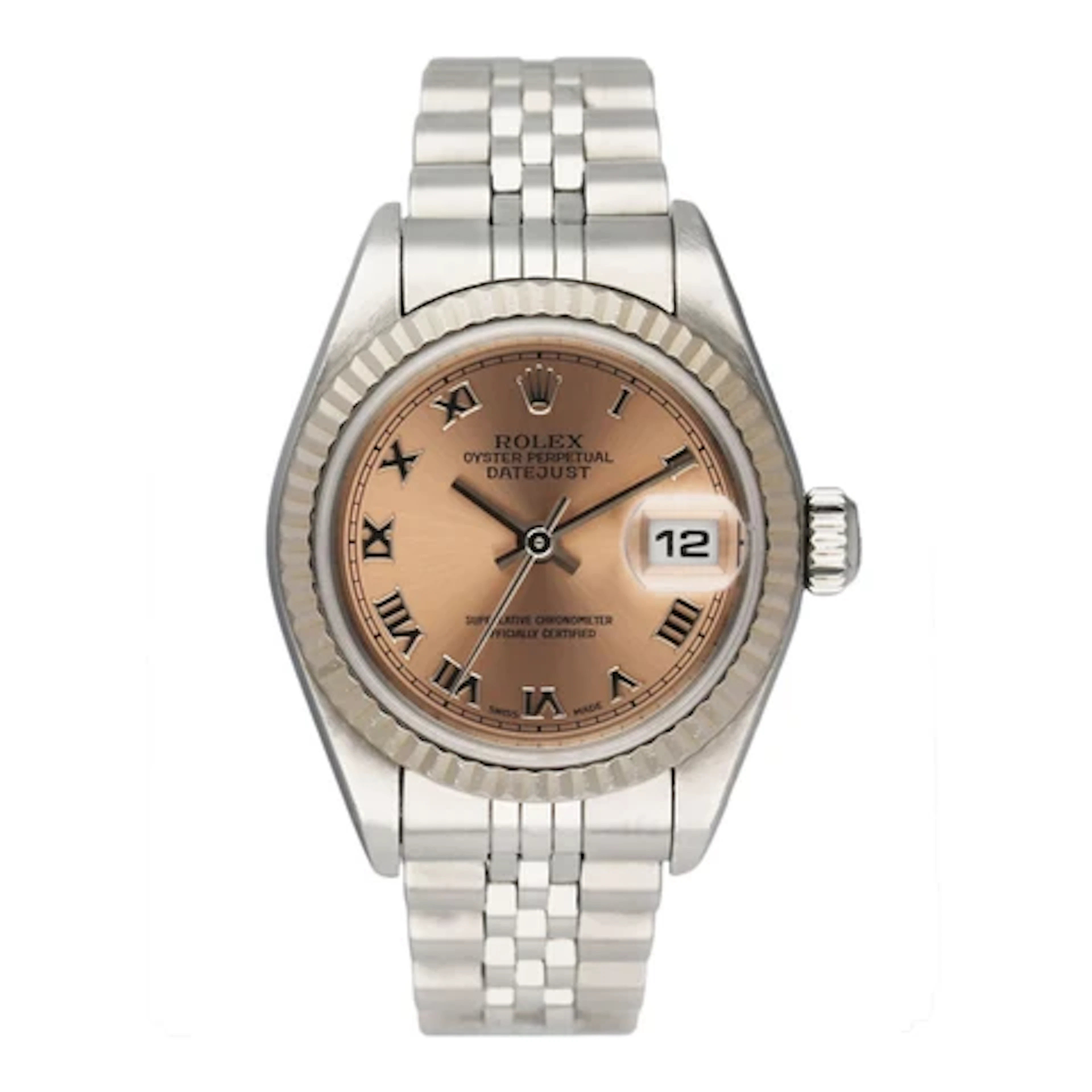 Rolex Oyster Perpetual Datejust 79174 Pink Dial Stainless Steel Ladies Watch