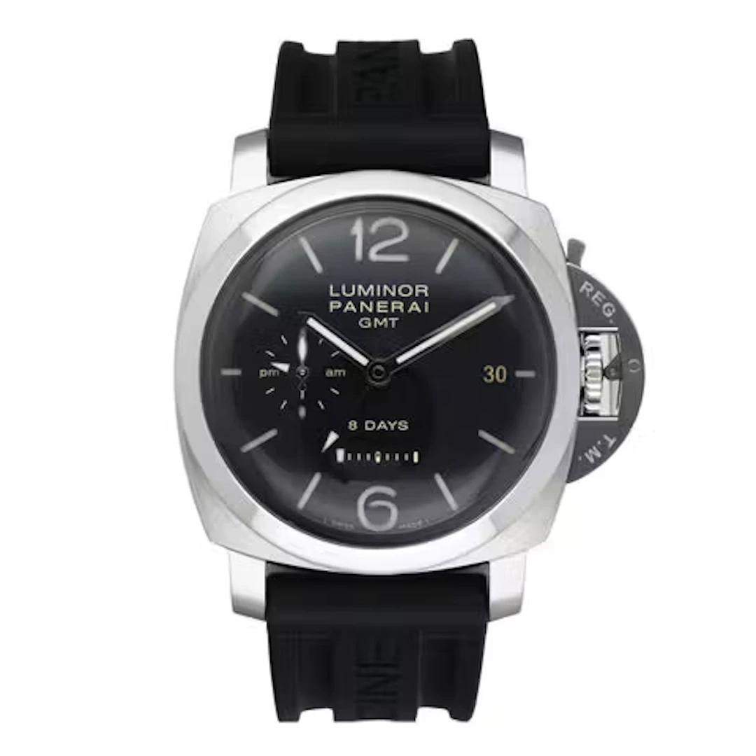 Panerai Luminor 1950 8 Days GMT PAM00233 Black Dial Mens Watch