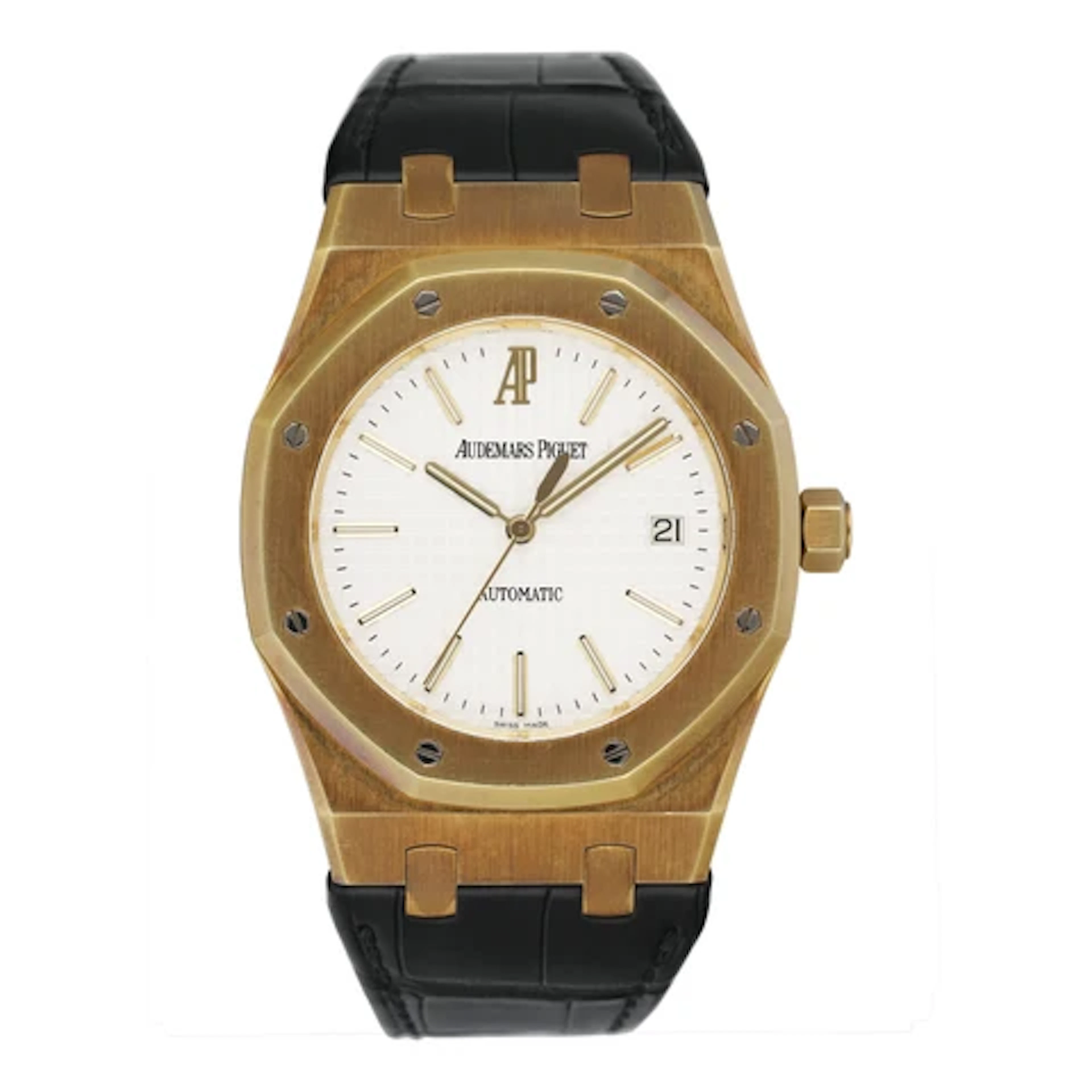 Audemars Piguet Royal Oak 15300BA White Dial Mens Watch Box Papers