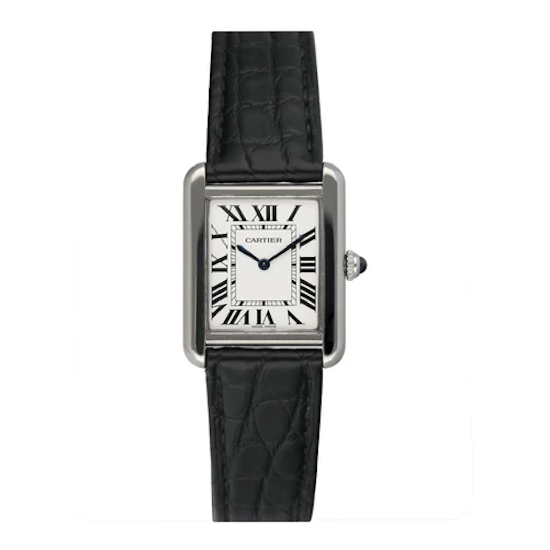 Cartier Tank Solo Small WSTA0030 Silver Dial Ladies Watch Box Papers