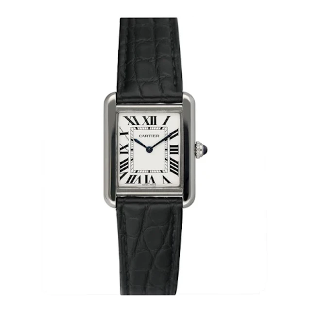 Cartier Tank Solo Small WSTA0030 Silver Dial Ladies Watch Box Papers