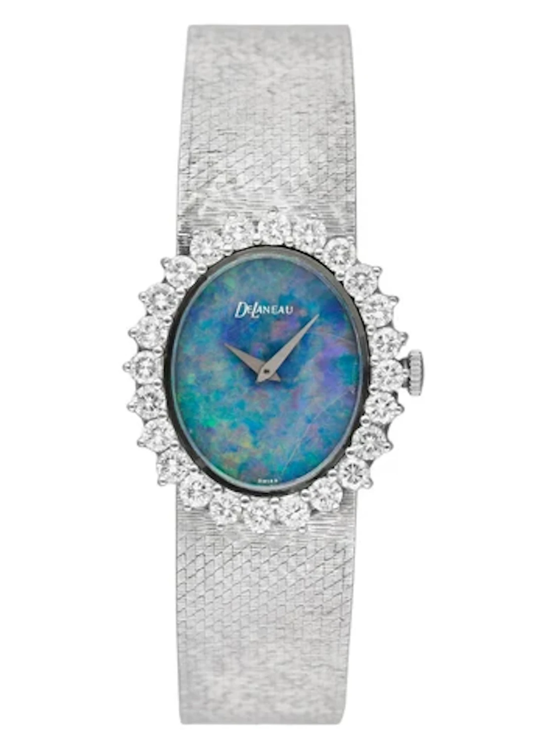 Delanear Opal Dial Diamond Bezel Ladies Watch