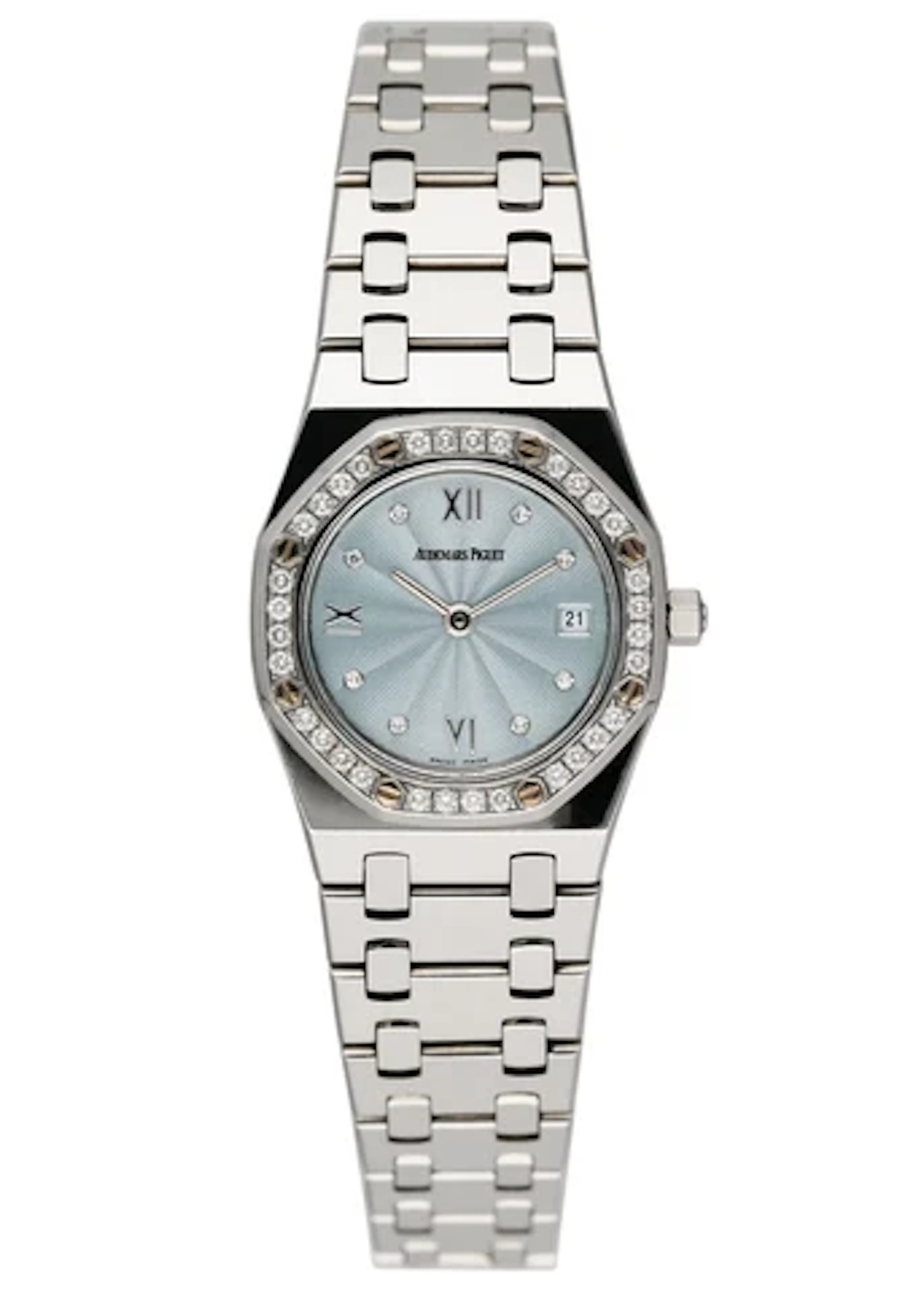 Audemars Piguet Royal Oak 67372ST Ice Blue Dial Ladies Watch