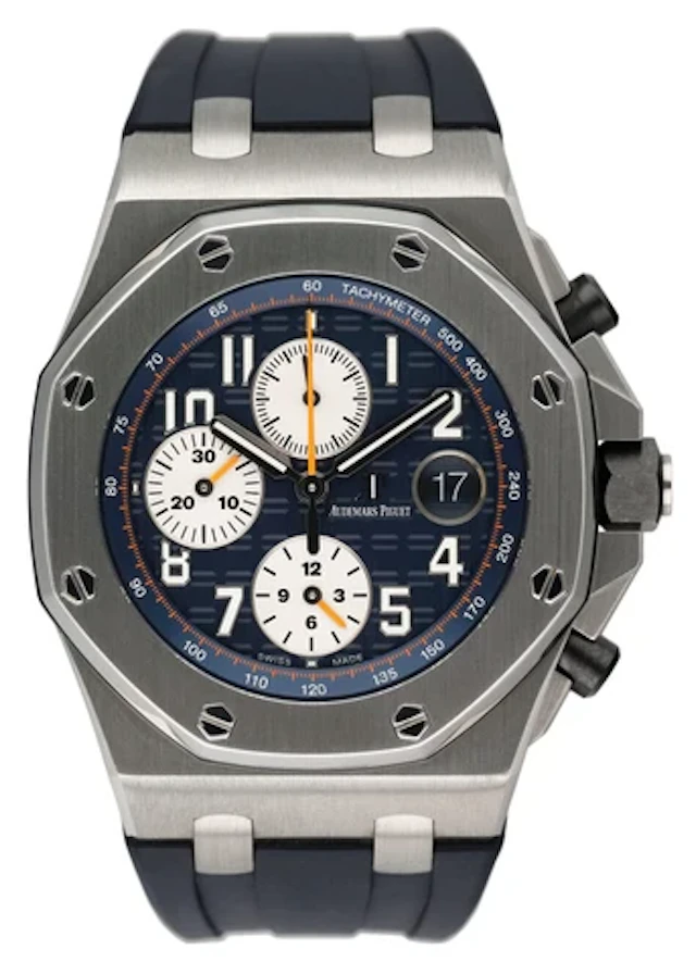 Audemars Piguet Royal Oak Offshore 26470ST Blue Dial Mens Watch With Papers