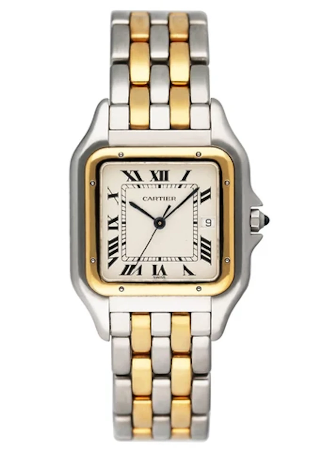 Cartier Panthere Jumbo 187957 Two Tone Mens Watch Box Papers