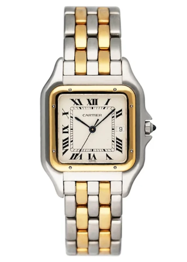 Cartier Panthere Jumbo 187957 Two Tone Mens Watch Box Papers