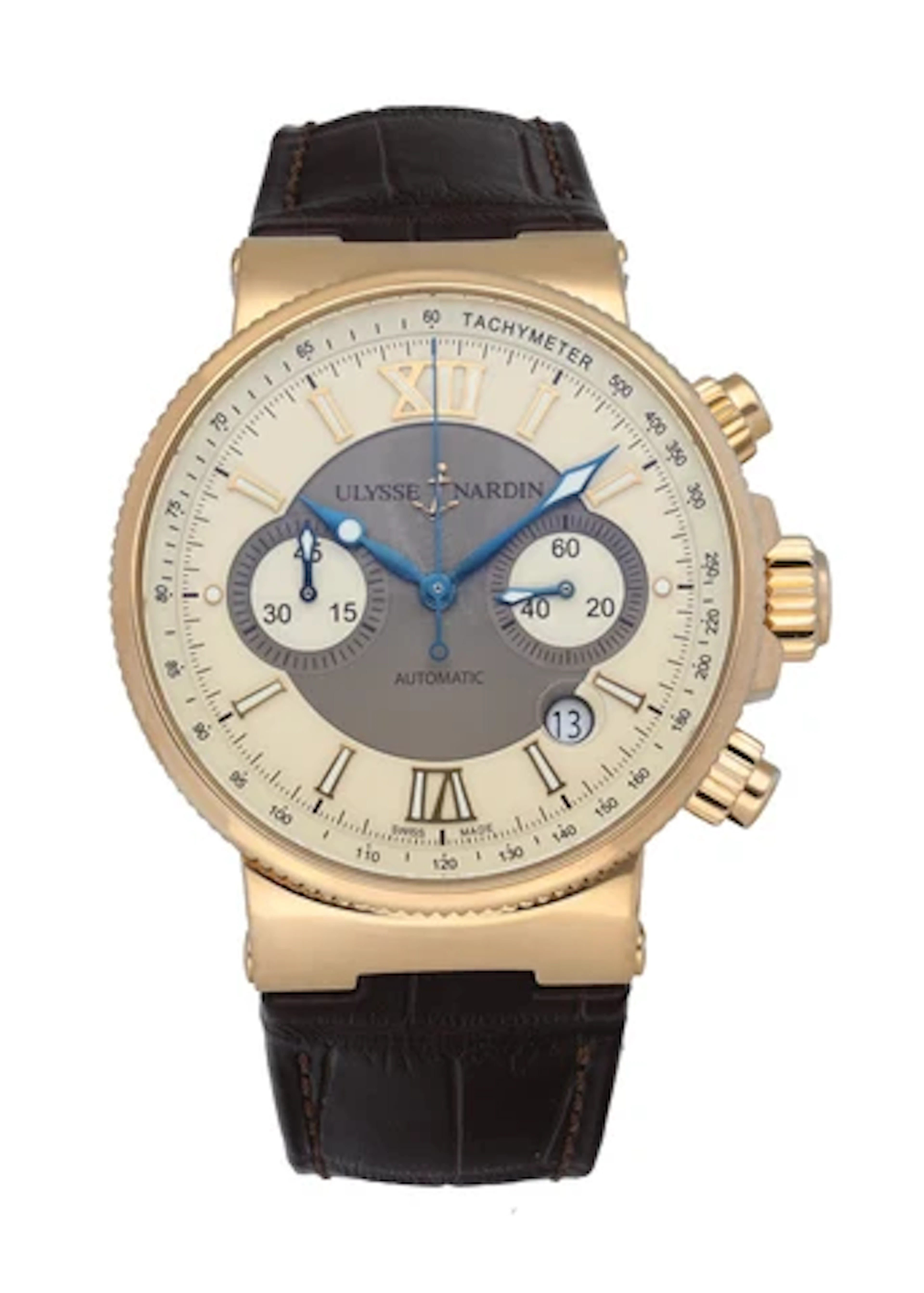 Ulysse Nardin Maxi Marine 356-66 18k Rose Gold Automatic Chronograph