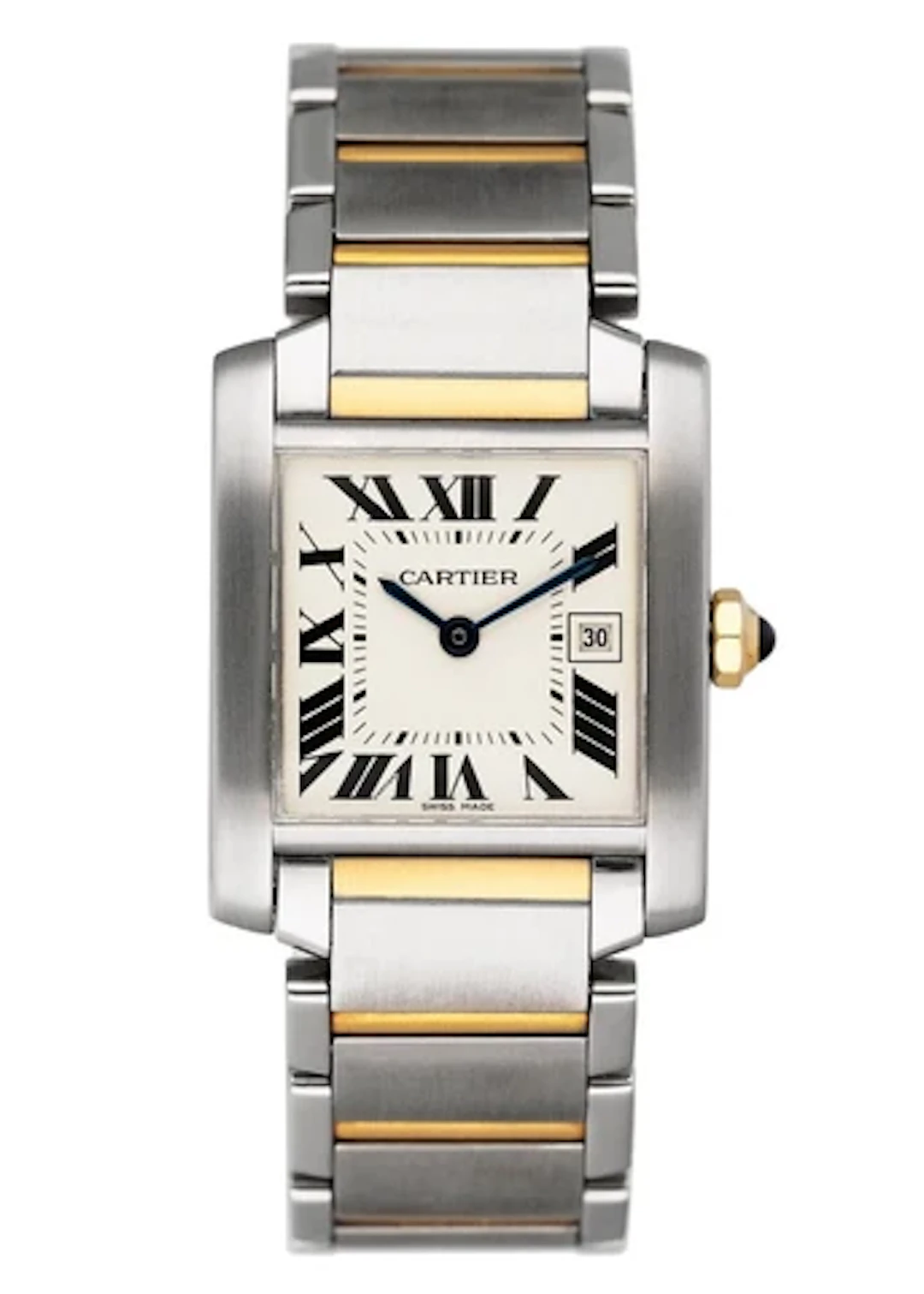 Cartier Tank Francaise W51012Q4 Two Tone Midsize Watch Box Papers