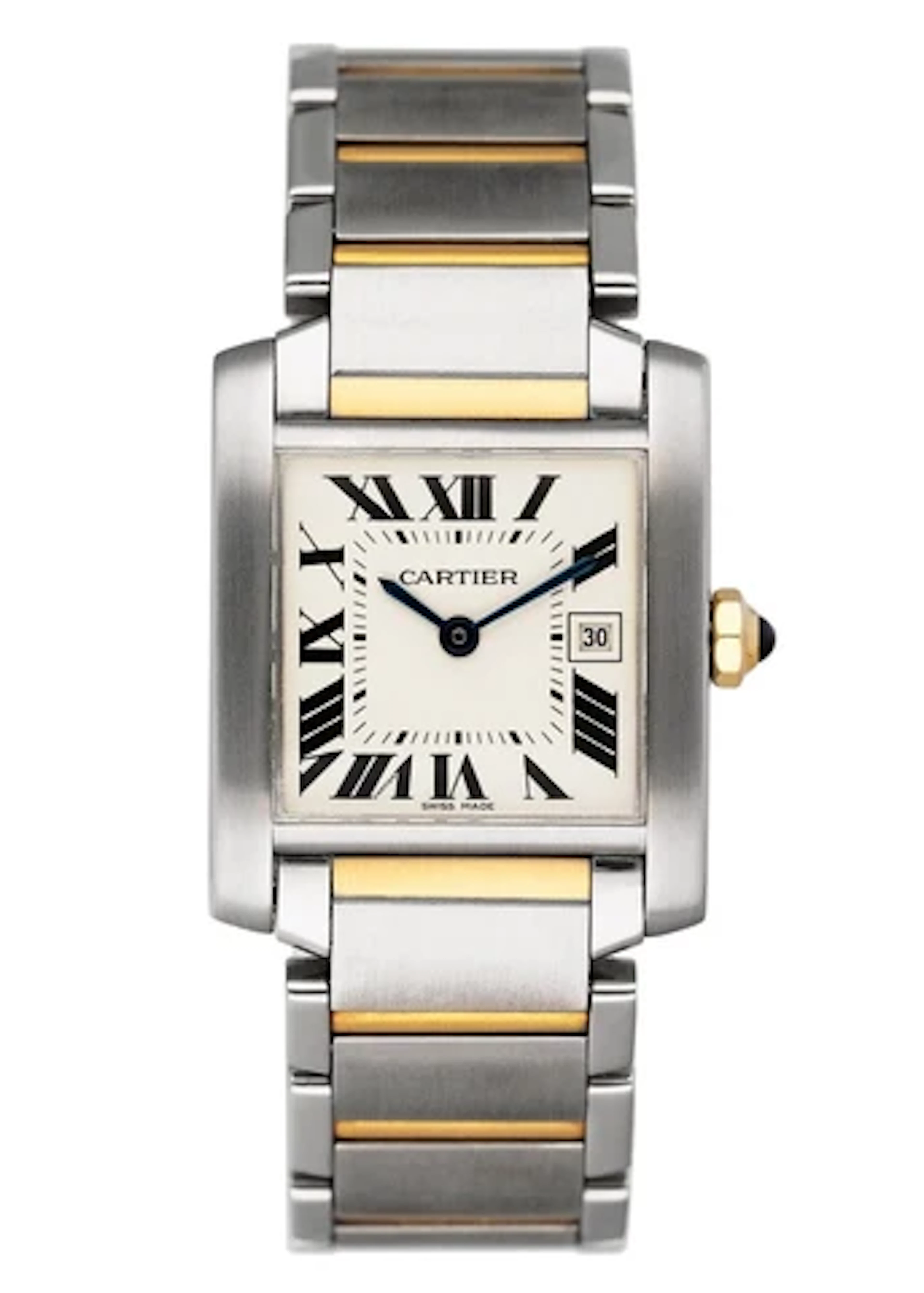 Cartier Tank Francaise W51012Q4 Two Tone Midsize Watch Box Papers