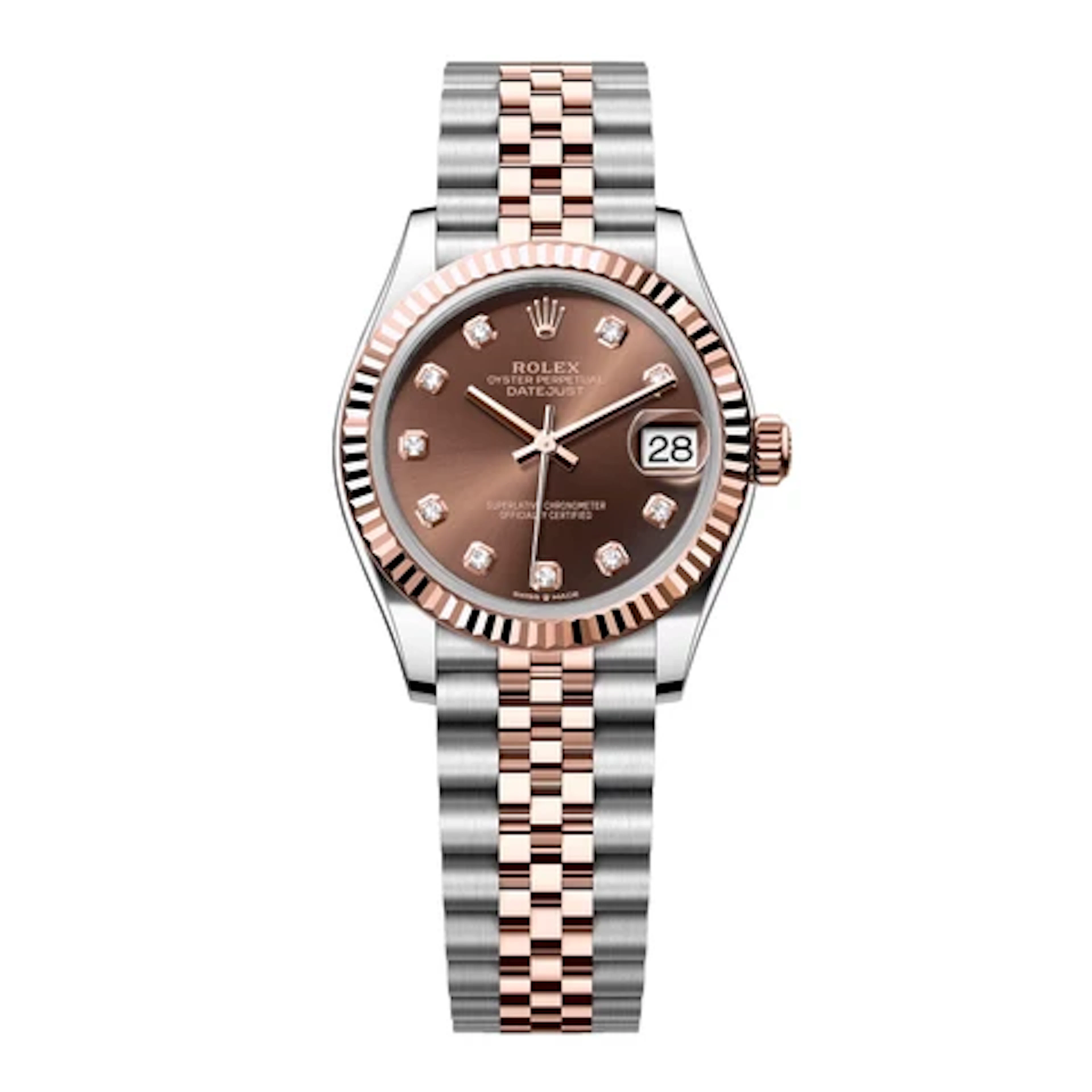 Rolex Datejust 31 278271 Diamond Chocolate Dial Ladies Watch Box Papers