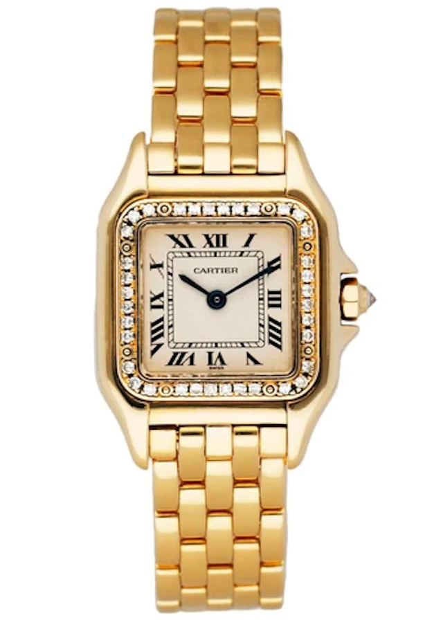 Cartier Panthere WF3070B9 18K Yellow Gold Diamonds Ladies Watch