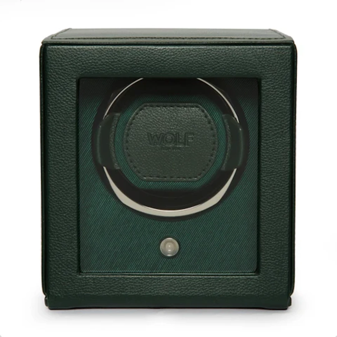 Cub Single Watch Winder with Cover - Green