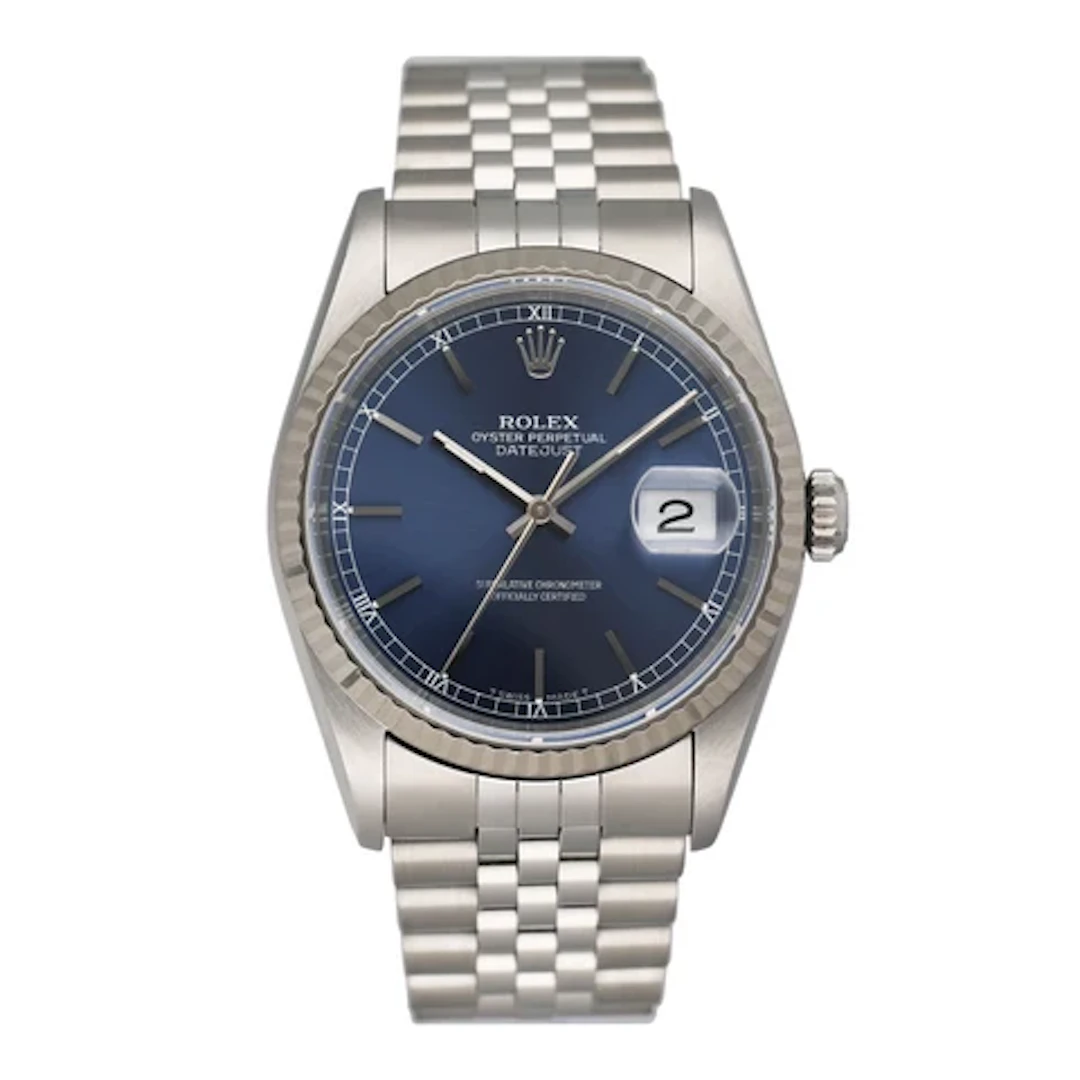 Rolex Datejust 16234 Blue Dial Mens Watch