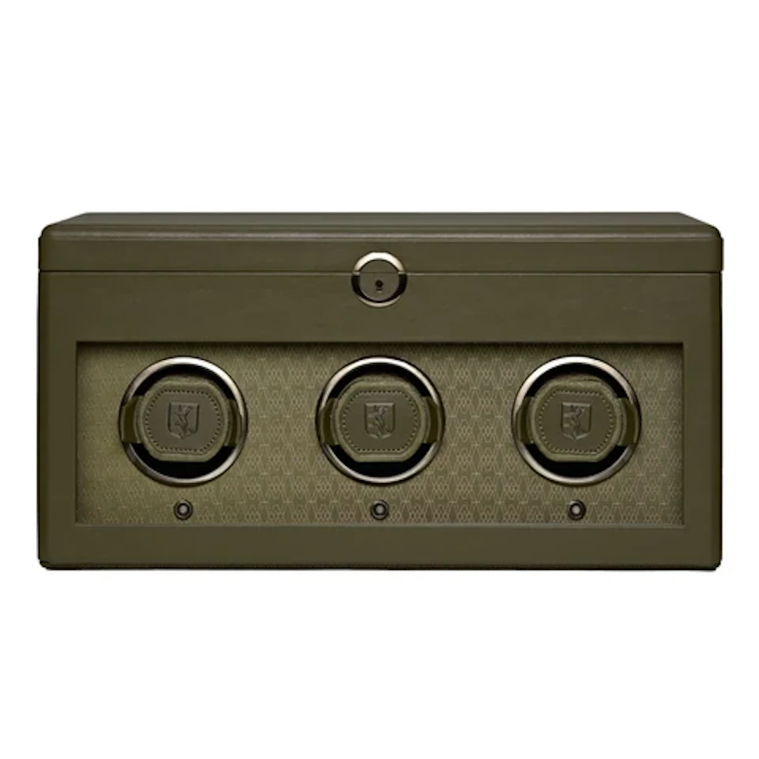 Earth Triple Watch Winder - Olive