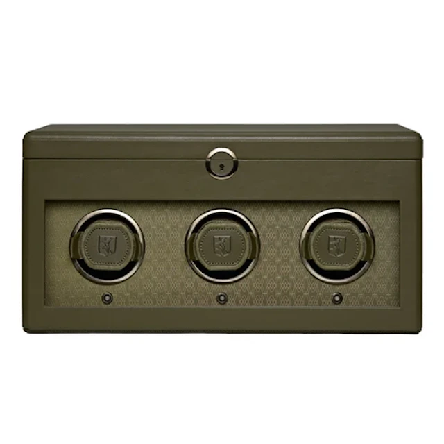 Earth Triple Watch Winder - Olive