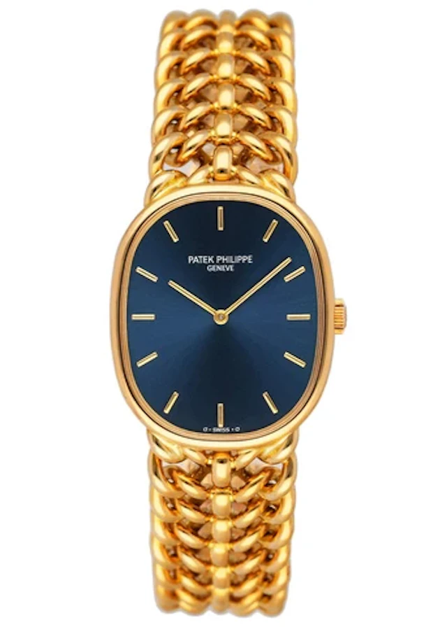Patek Philippe Ellipse 3848/019 Blue Dial 18K Yellow Gold Ladies Watch