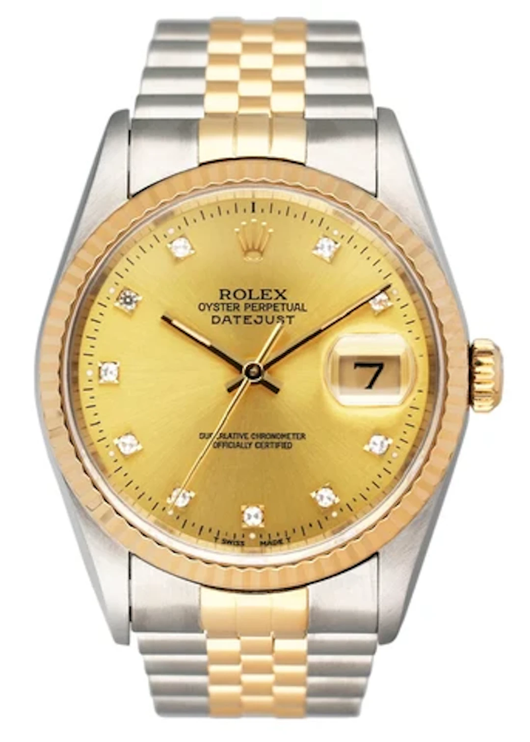Rolex Datejust 16233 Diamond Dial Mens Watch