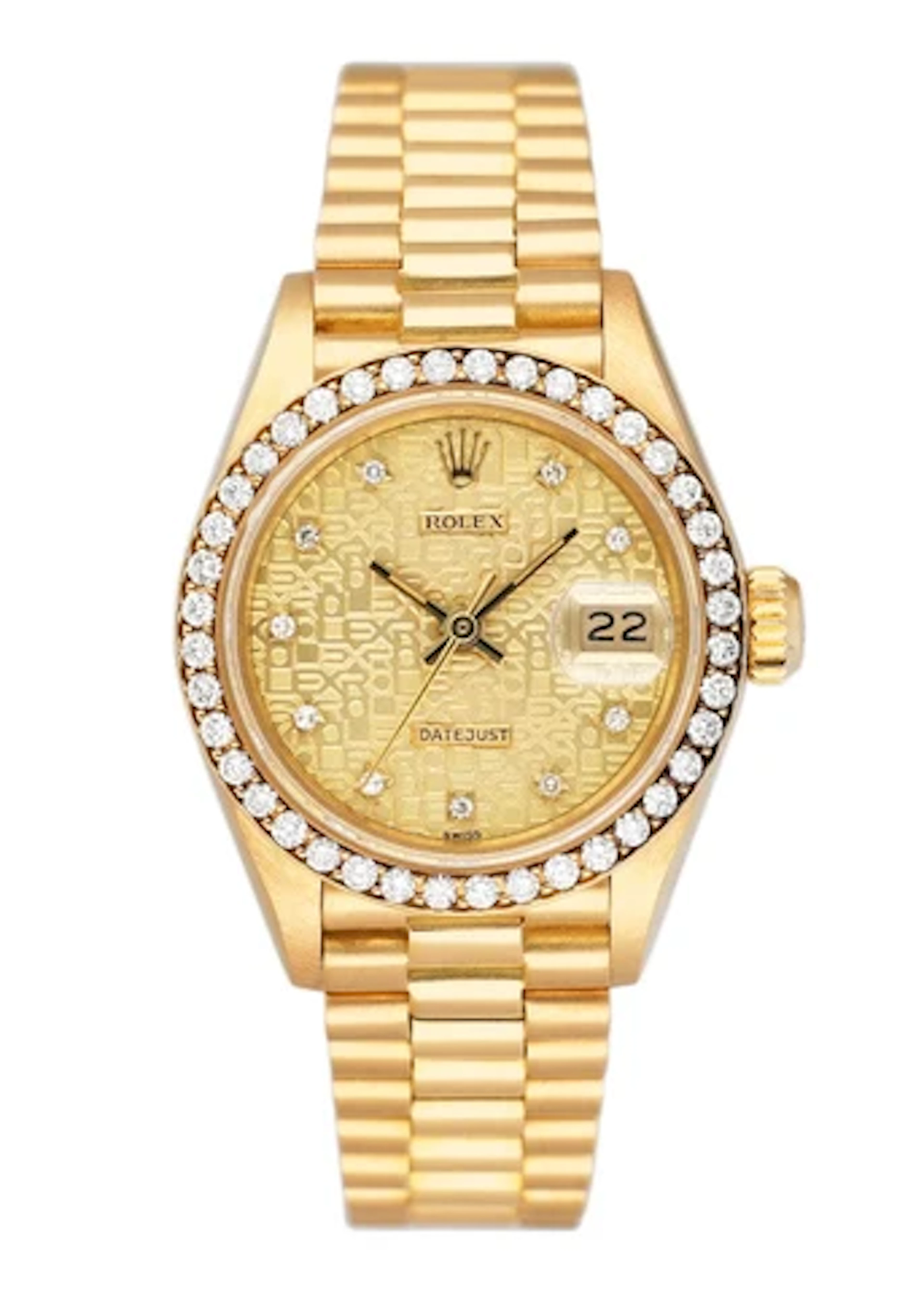 Rolex Datejust 69138 Diamond Anniversary Dial Ladies Watch Box Papers