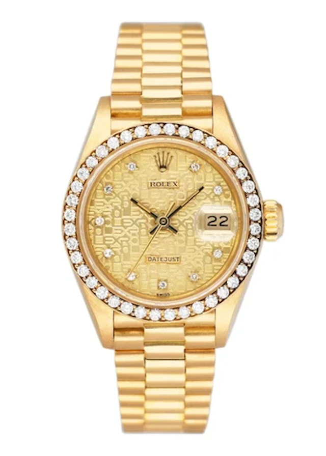 Rolex Datejust 69138 Diamond Anniversary Dial Ladies Watch Box Papers