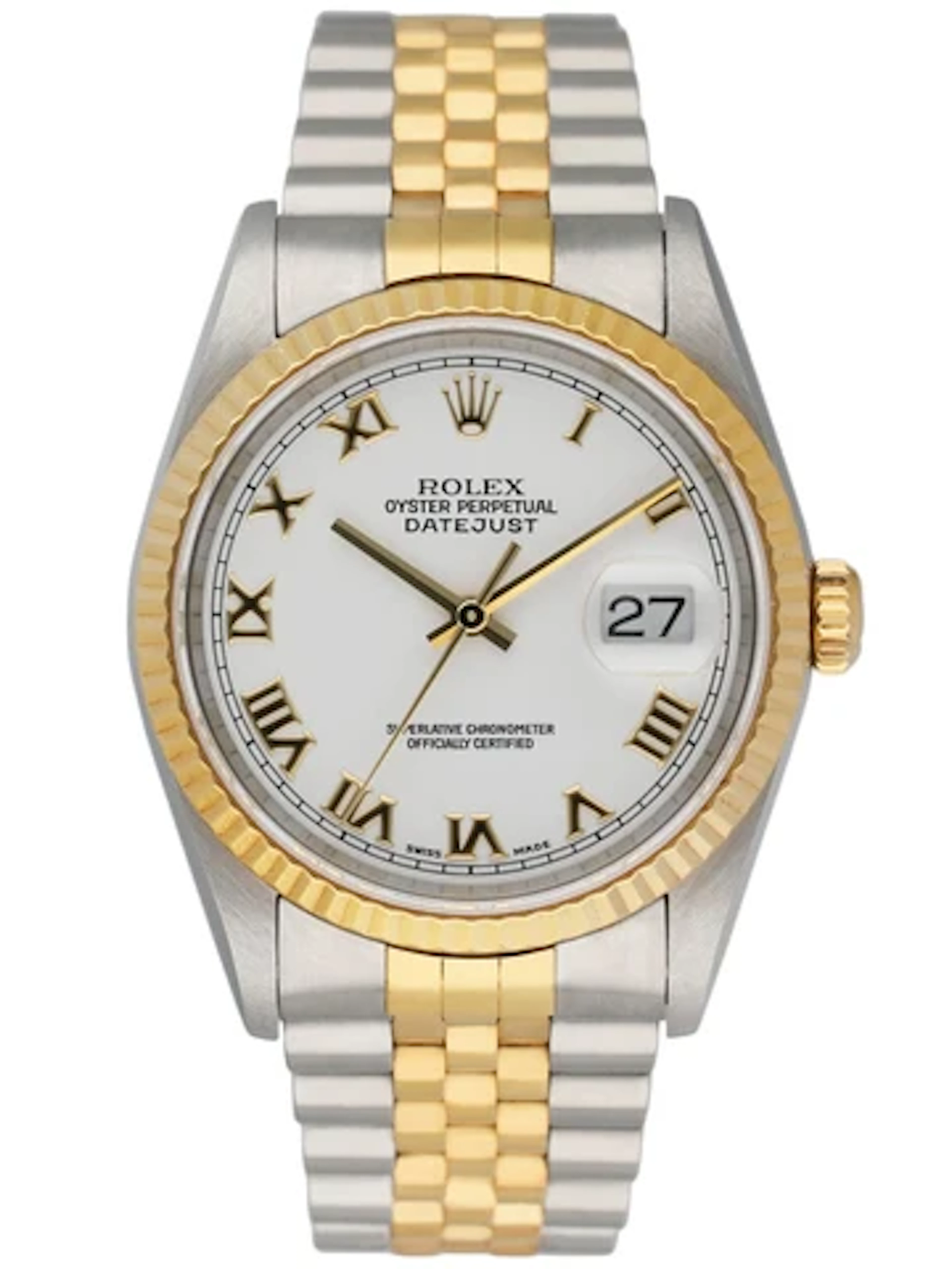 Rolex Datejust 16233 White Dial Mens Watch Box Papers