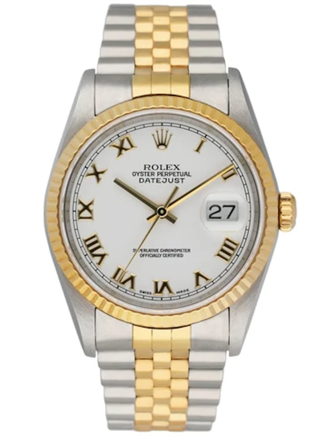 Rolex Datejust 16233 White Dial Mens Watch Box Papers
