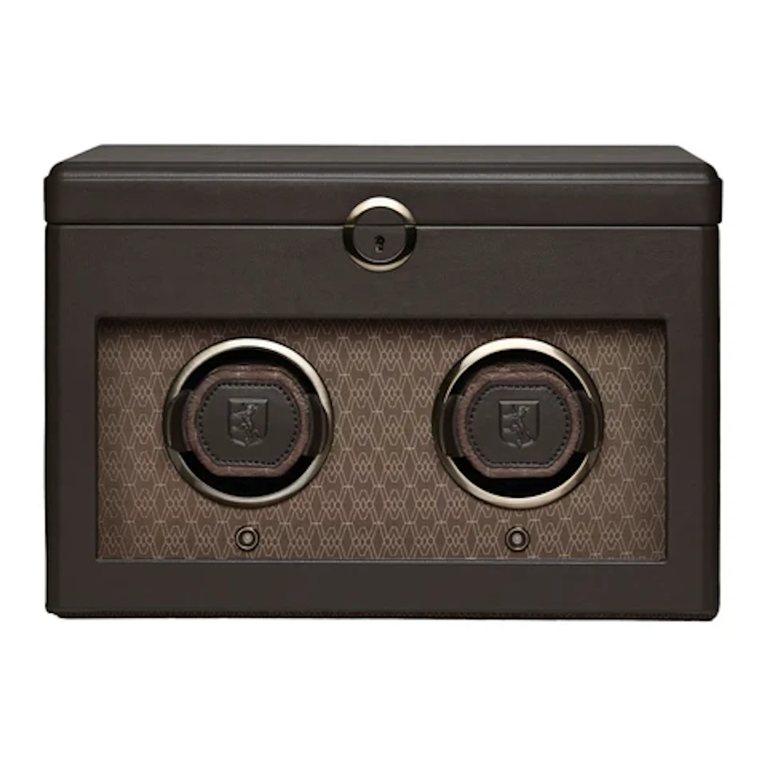 Earth Double Watch Winder - Coffee