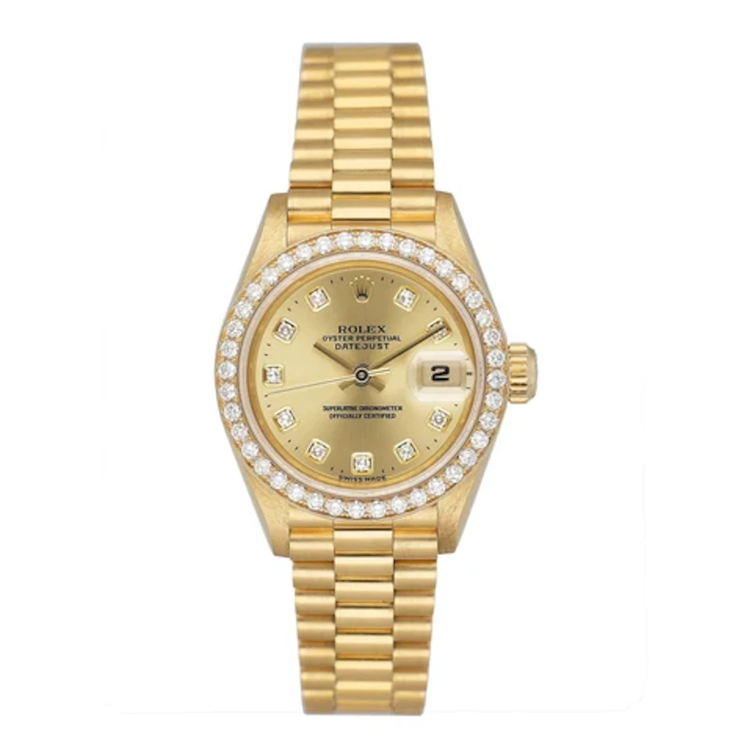 Rolex Datejust 69138 Diamond Champagne Dial Ladies Watch