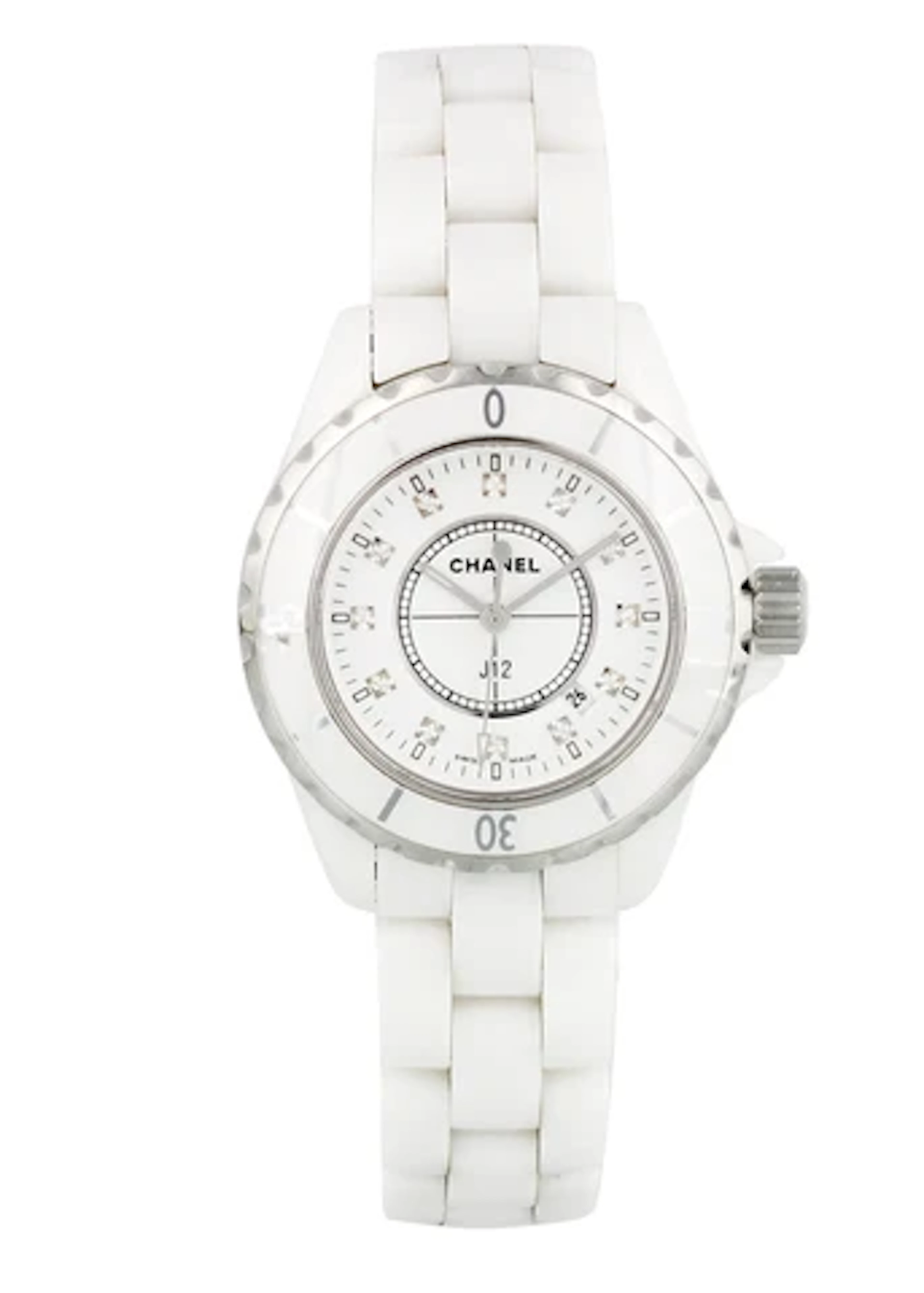 Chanel J12 H0968 Diamond Dial Ceramic Ladies Watch