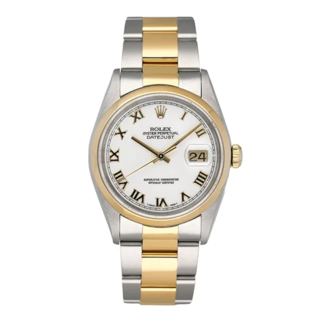 Rolex Datejust 16203 White Dial Mens Watch